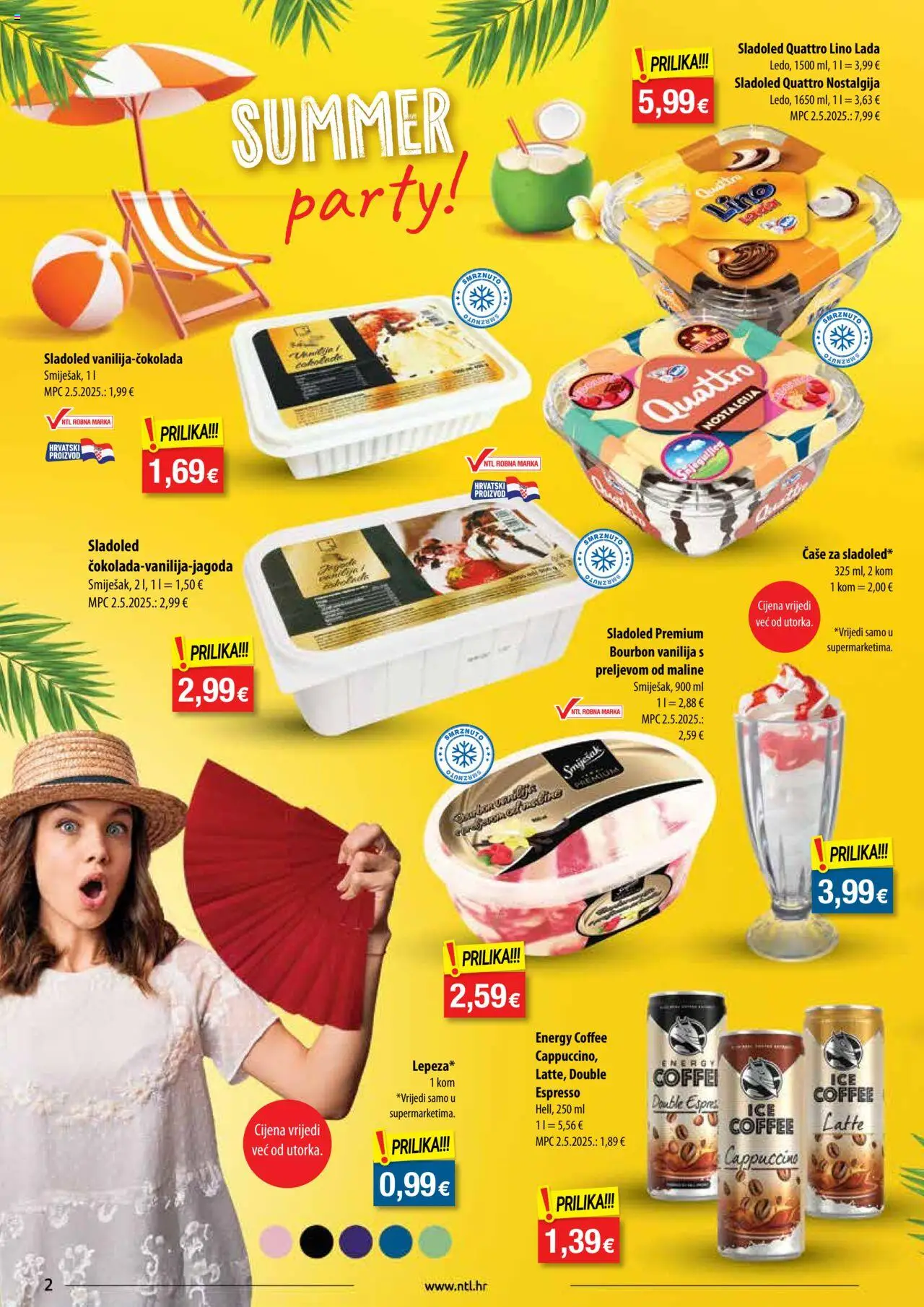 NTL katalog | vrijedi od 13.08.2025 | Stranica: 2 | Proizvodi: Čaše, Sladoled, Maline, Cappuccino