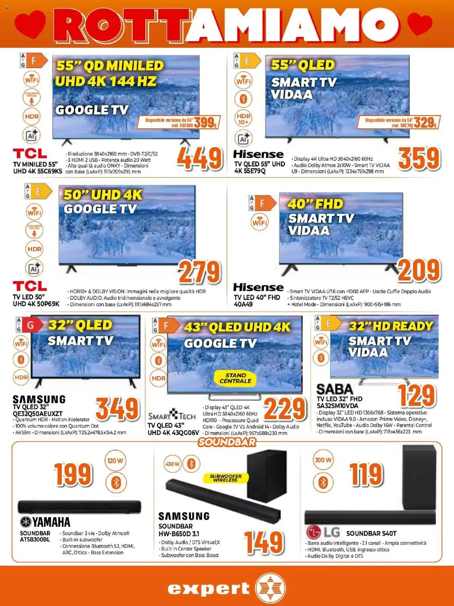Volantino Expert del 12.02.2026 | Pagina: 14 | Prodotti: TV, Cuffie, USB, Samsung