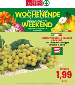 Anteprima del volantino Despar Wochenende catalogo valido a partire dal 23.10.2025