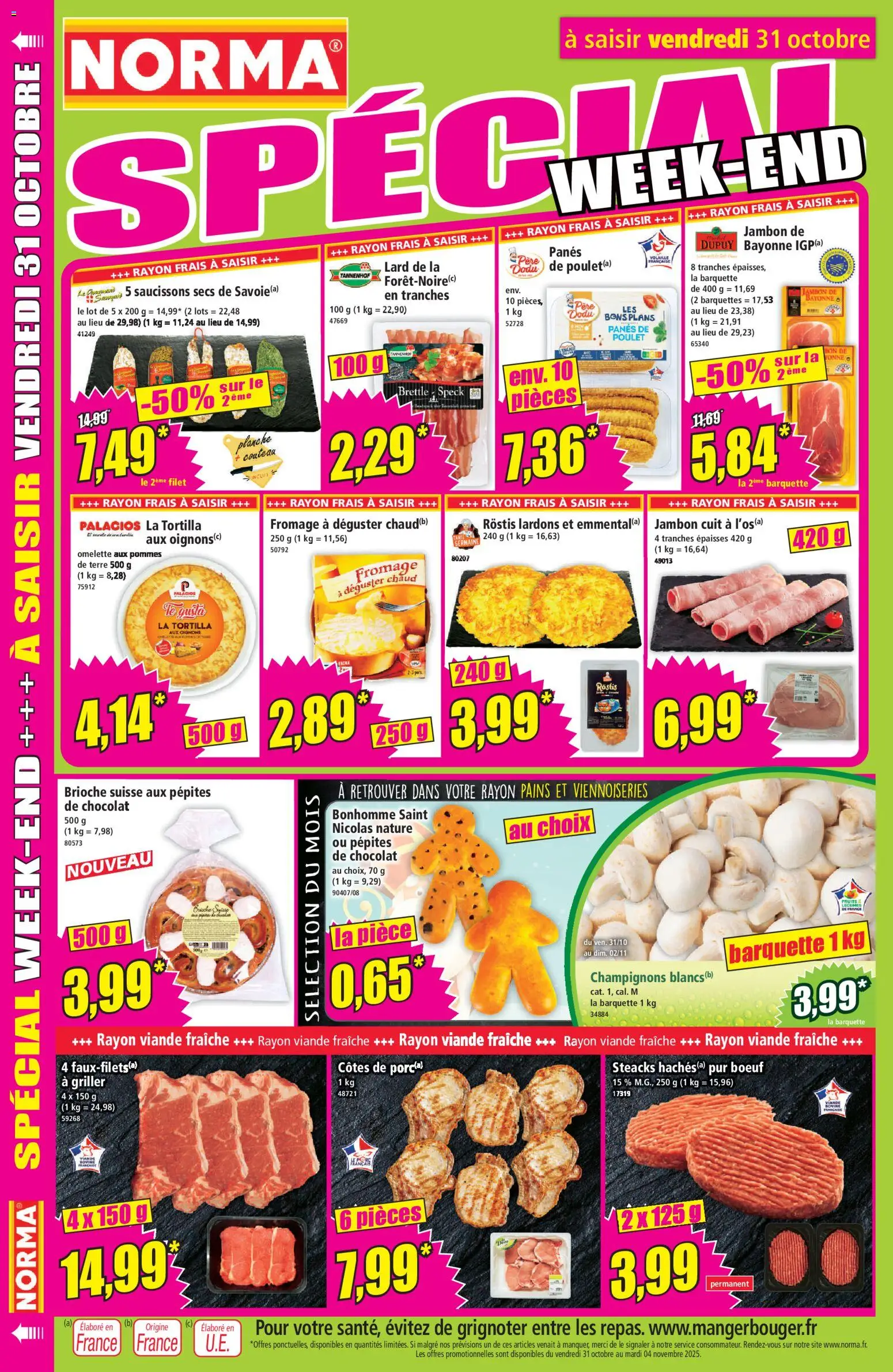 {H1} | Page: 12 | Produits: Viennoiseries, Jambon, Viande, Pommes