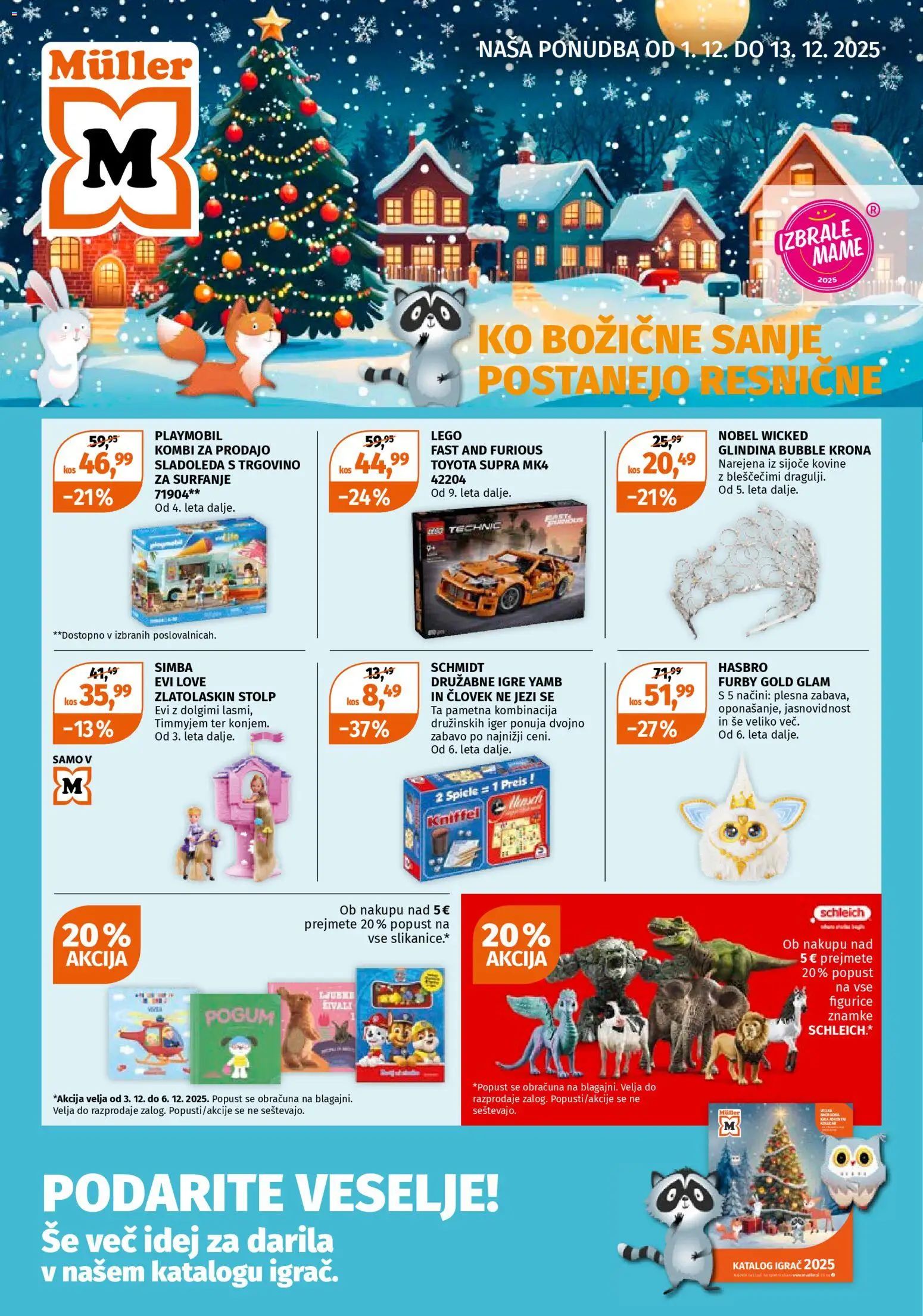 Novi Müller katalog ponudbe – veljaven od 01.12.2025 | Stran: 1 | Izdelki: Igra, Kos