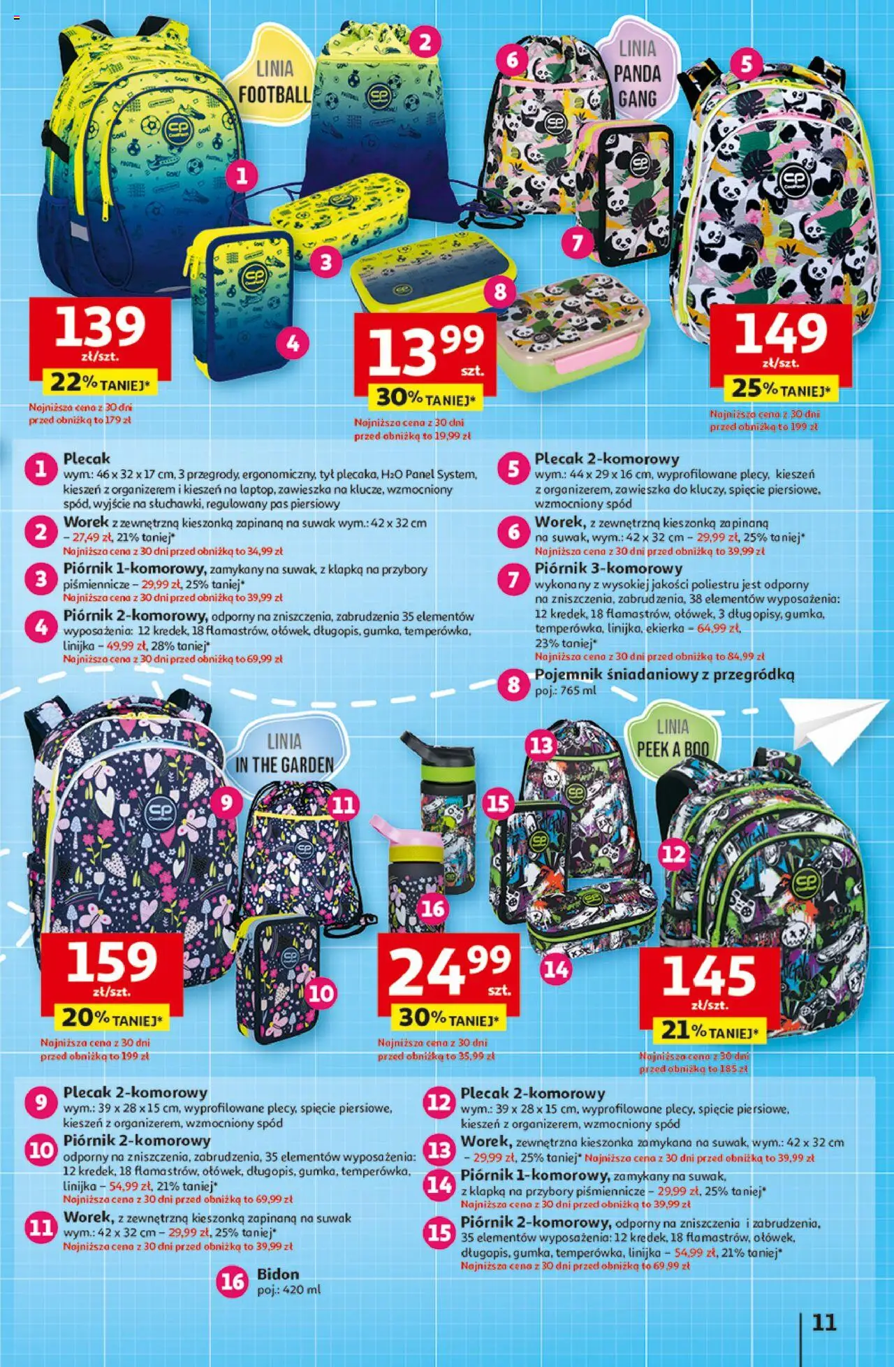 Auchan Gazetka - Pewność niskich cen Hipermarket od 07.08.2025 | Strona: 11 | Produkty: Plecak