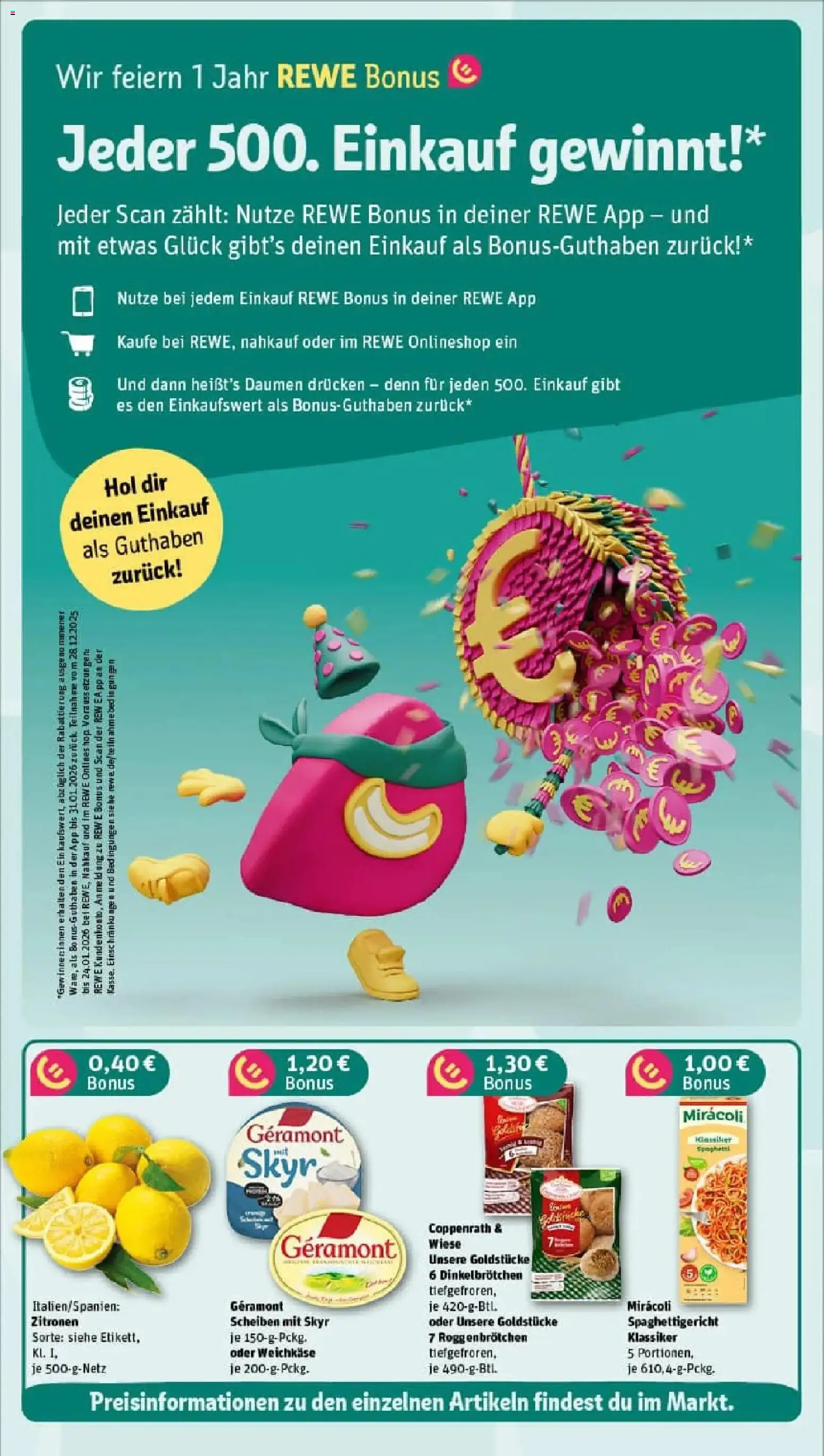 Rewe prospekt Heuchelheim	 – gültig ab 11.01.2026 | Seite: 3 | Produkte: Geramont, Skyr, Pasta, Zitronen