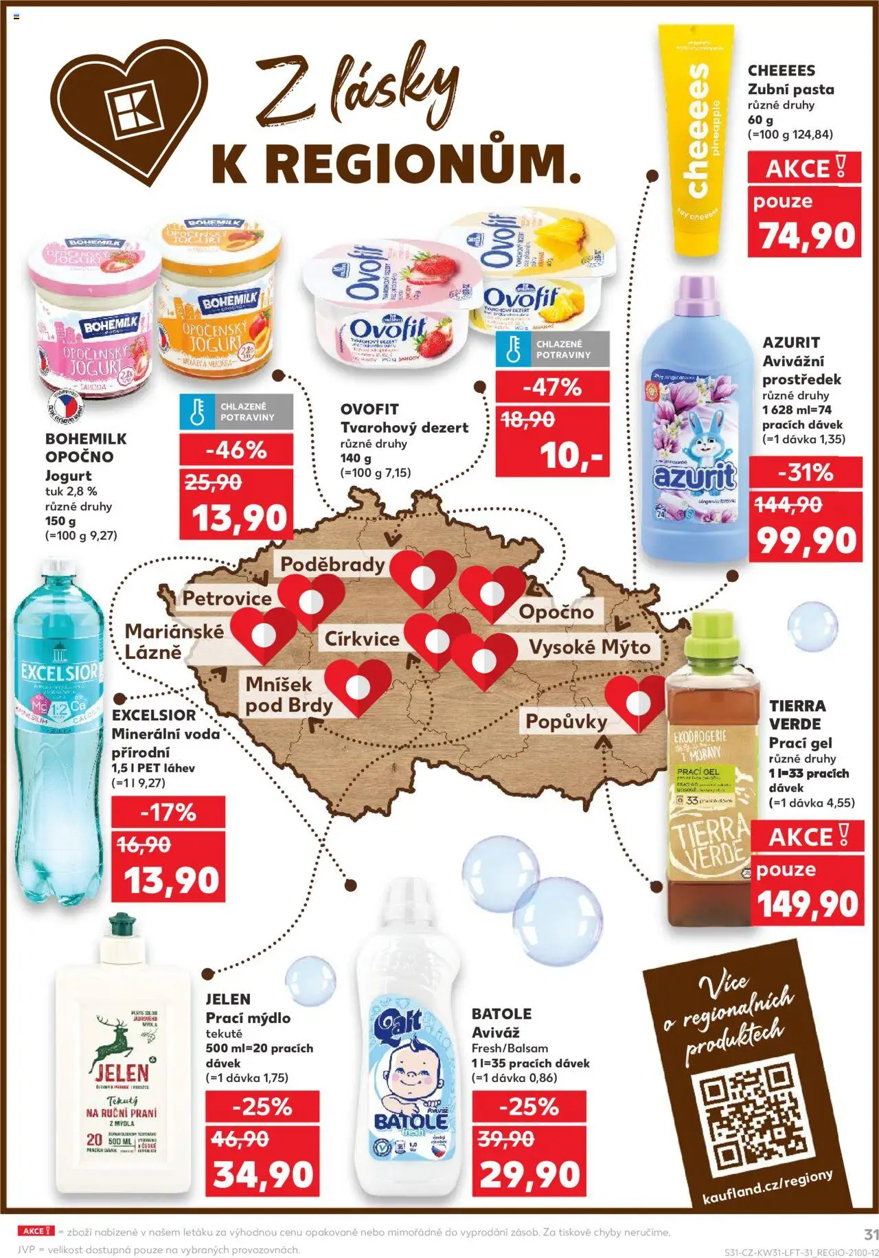 Kaufland leták - Plzeň Bory od 30.07.2025 | Strana: 31 | Produkty: Mýdlo, Zubní pasta, Prací gel, Jogurt