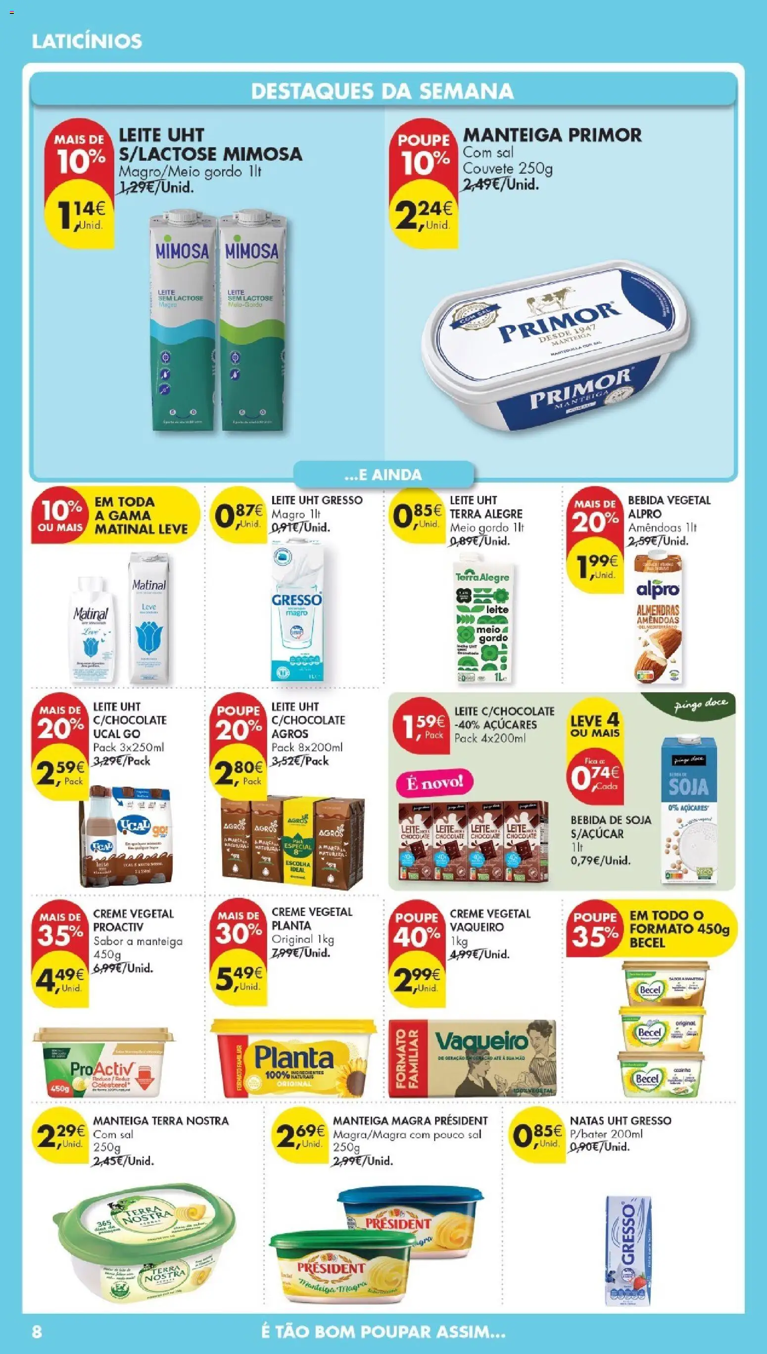 Pingo Doce Poupe Esta Semana Madeira │ válido de 14.04.2026 | Página: 8 | Produtos: Amêndoas, Sal, Manteiga, Bebida