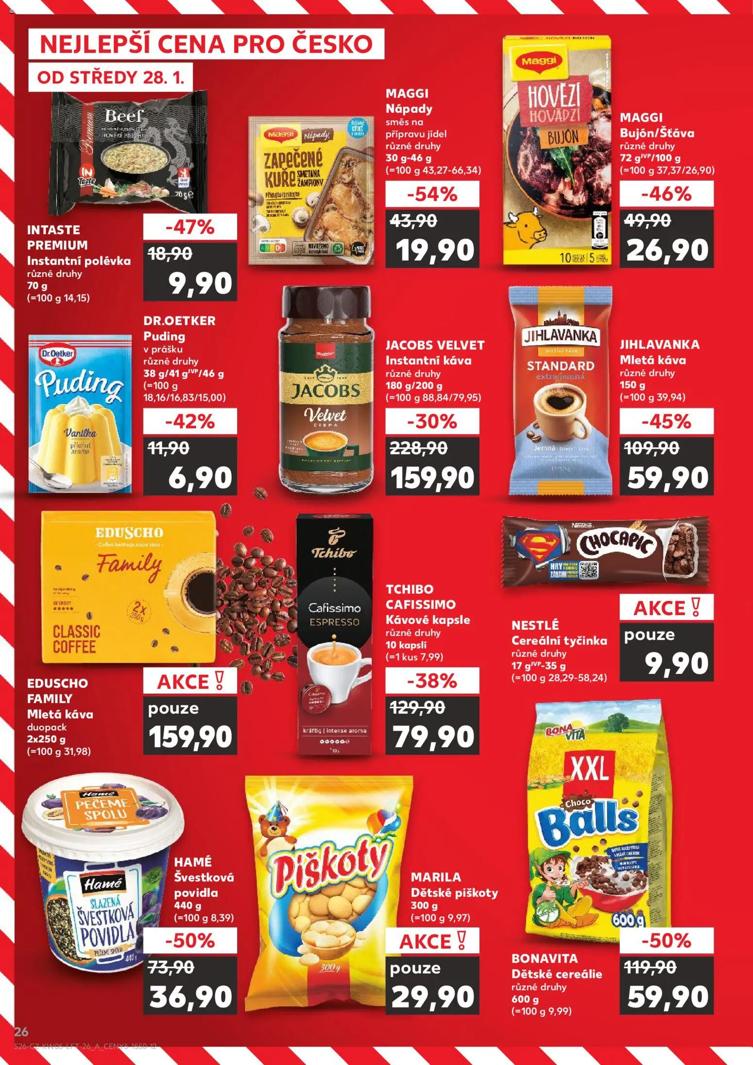 Kaufland leták - Kolín od 28.01.2026 | Strana: 26 | Produkty: Kapsle, Puding, Chocapic, Cafissimo