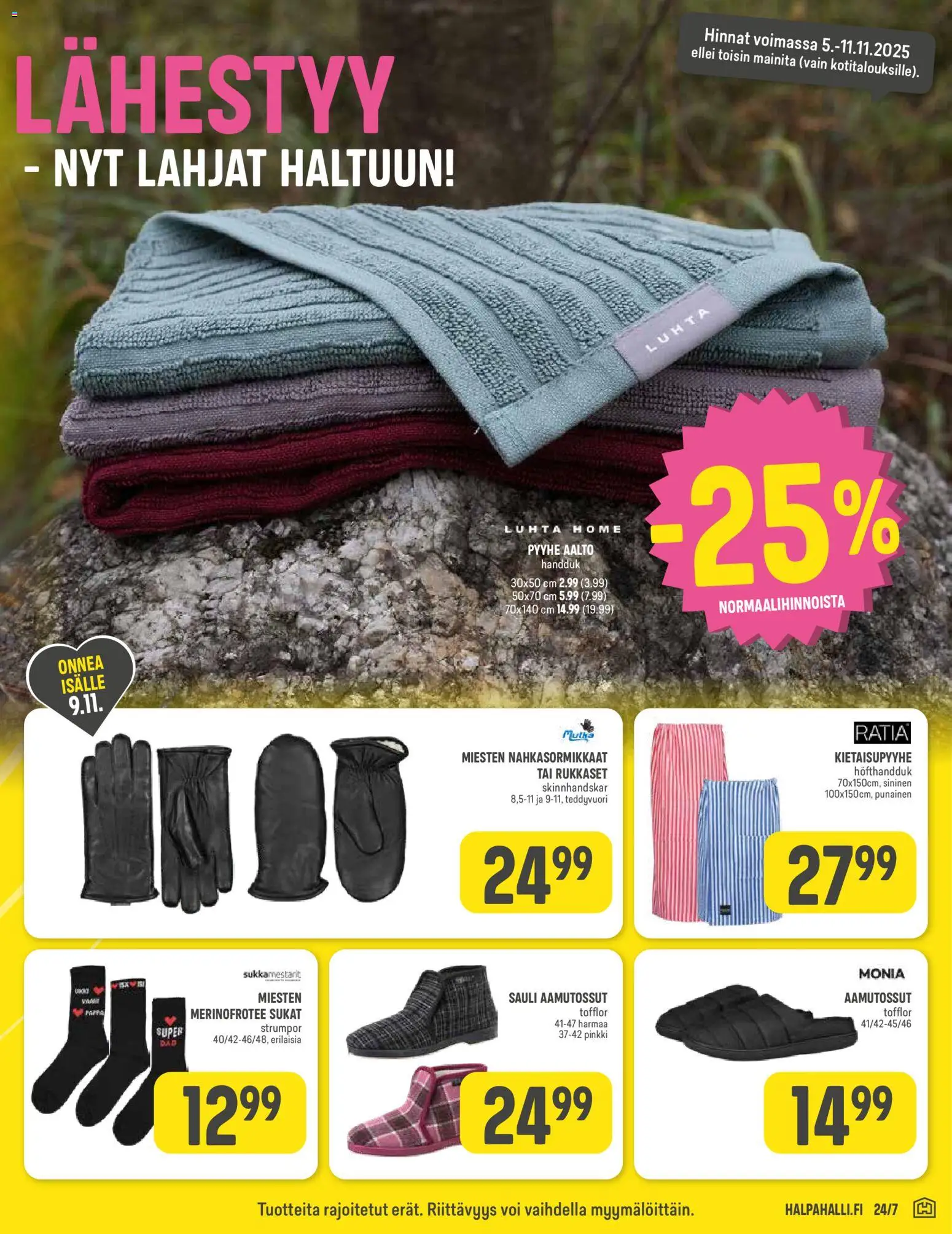 Halpa Halli tarjoukset – voimassa 05.11.2025 alkaen | Sivu: 15 | Tuotteet: Pyyhe, Voi, Sukat