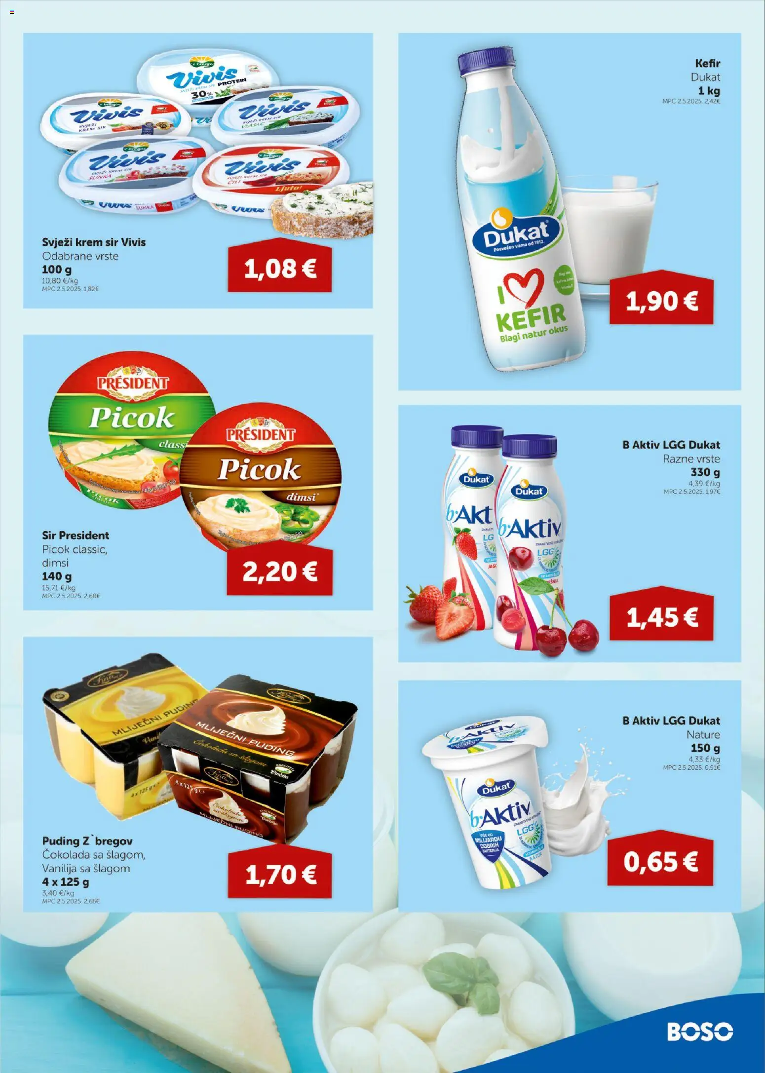 Boso katalog | vrijedi od 23.04.2026 | Stranica: 5 | Proizvodi: Čokolada, Šunka, Puding, Kefir