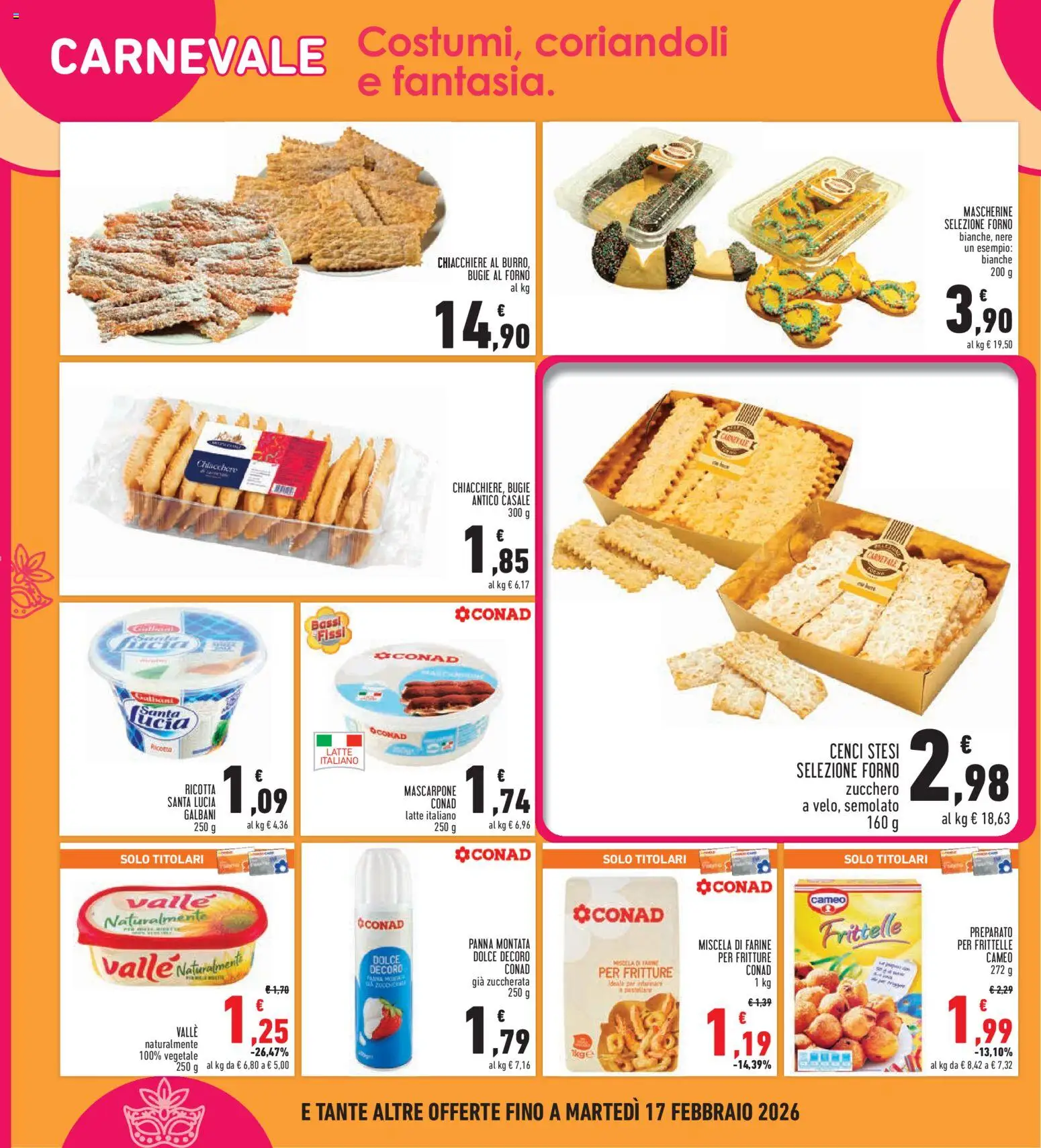 Volantino Conad del 29.01.2026 | Pagina: 20 | Prodotti: Panna, Latte, Burro, Forno