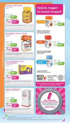 Kulcs Patika akciós újság - amely érvényes a következő dátumtól: 01.03.2026 | Oldal: 2 | Termékek: Málna, Cseresznye