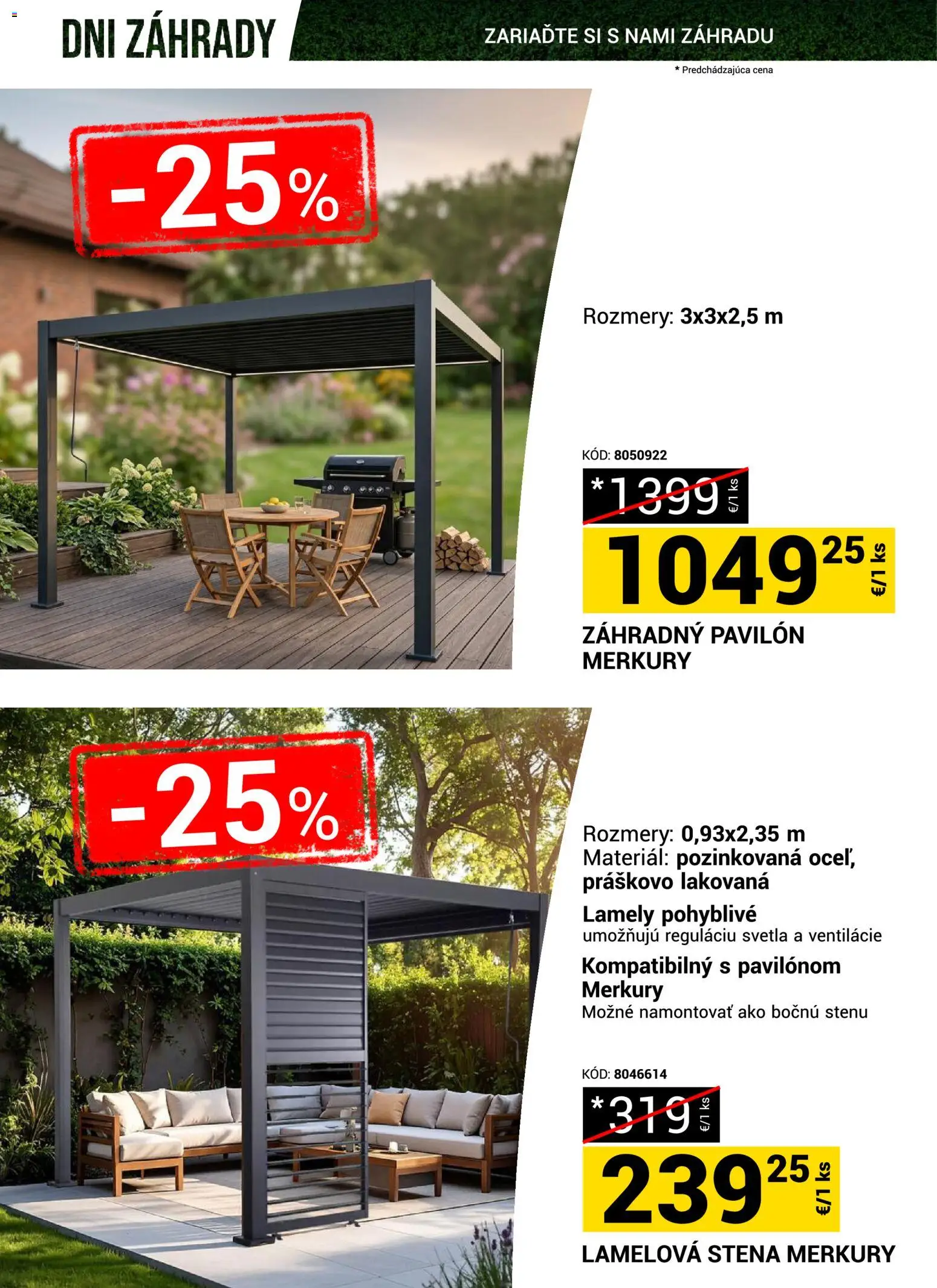 Nové Merkury Market akcie – leták je platný od 18.04.2026 | Strana: 20 | Produkty: Lamelová stena, Lamely, Svetlá