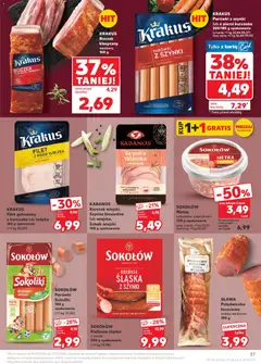 Náhled letáku Kaufland Polsko leták od 16.04.2026 | Strana: 37 | Produkty: Kabanos, Filet, Karty