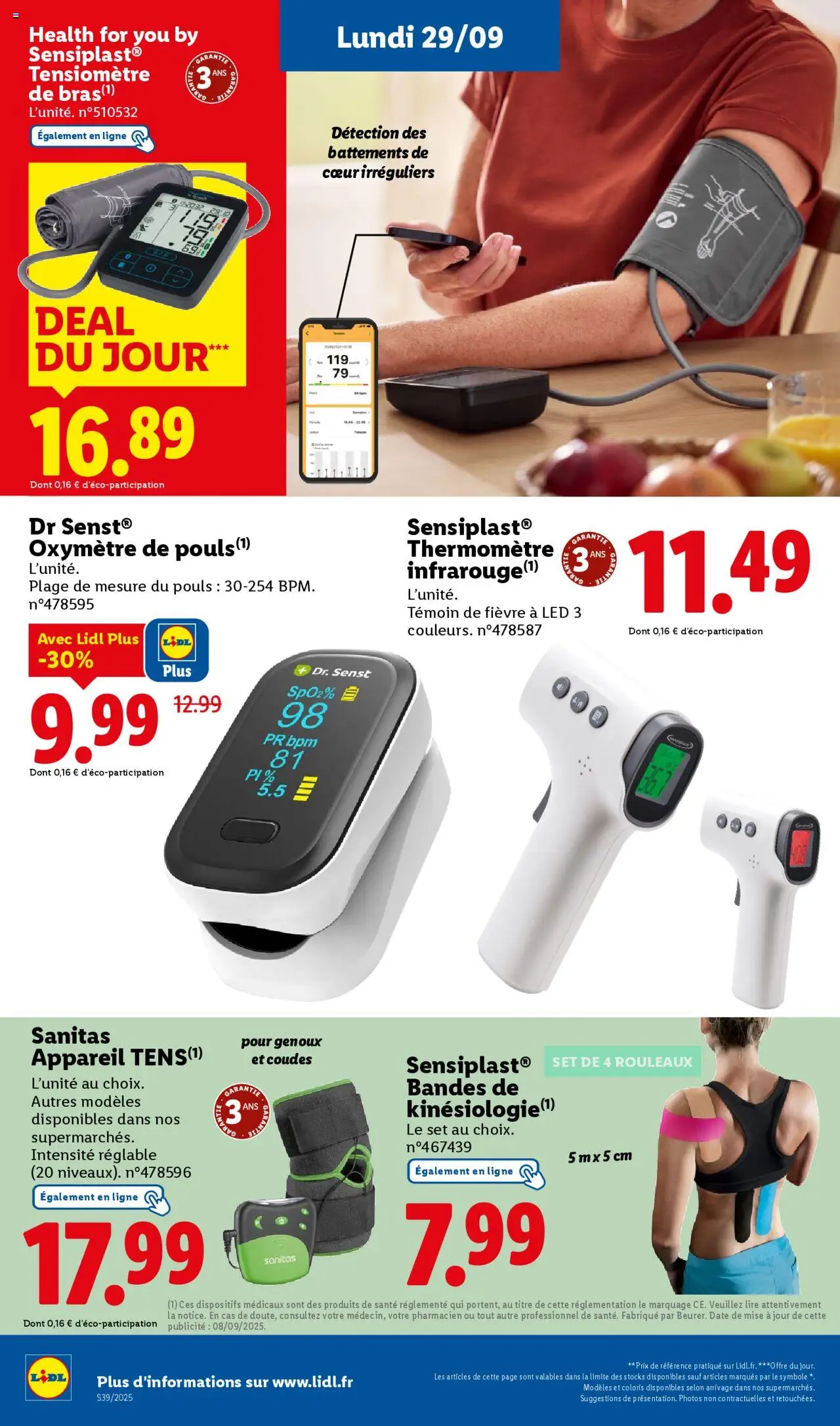  | Page: 34 | Produits: Tensiomètre, Thermomètre, Sanitas Appareil
