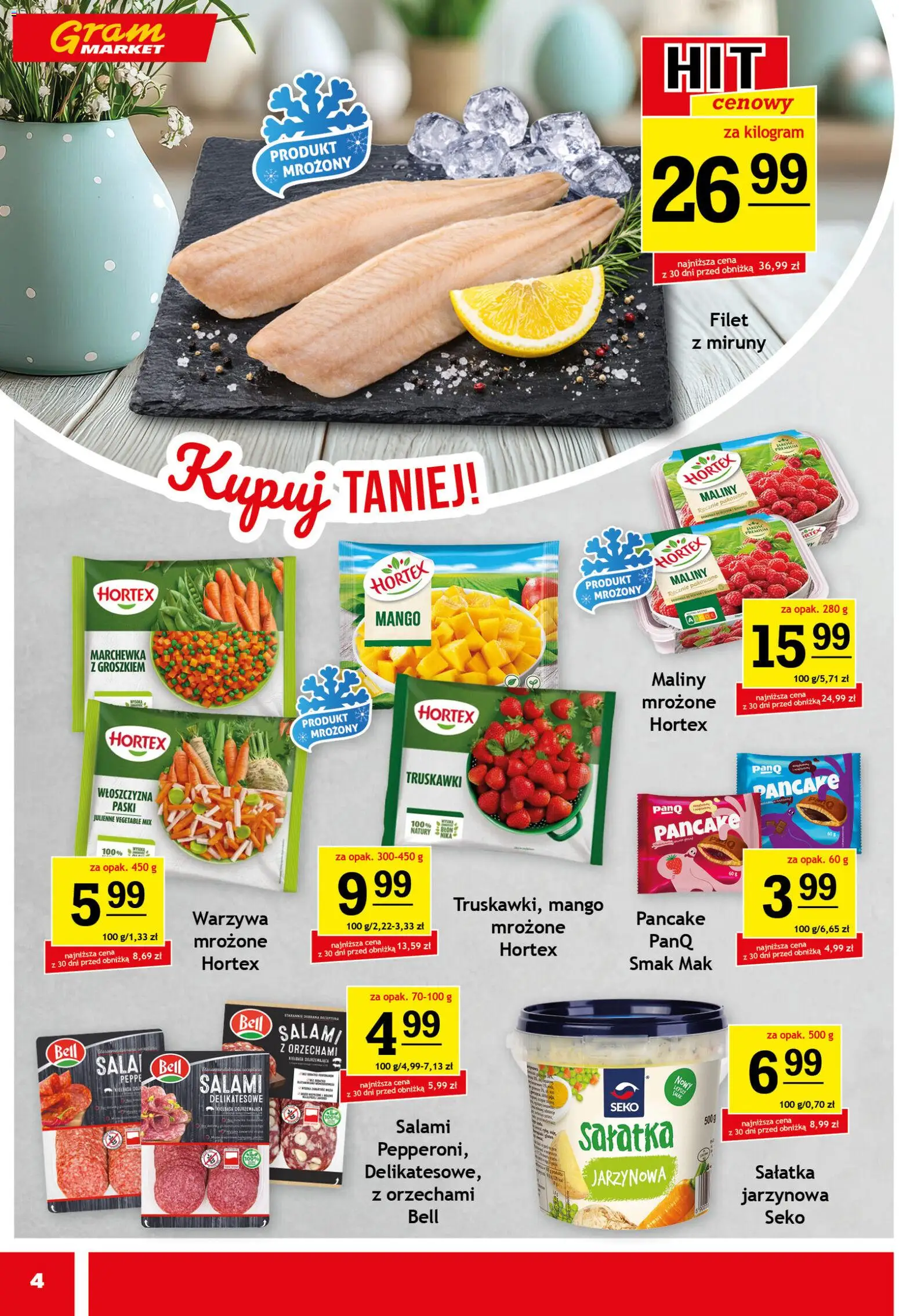 Gram Market gazetka od 18.03.2026 | Strona: 4 | Produkty: Mango, Salami, Marchewka, Sałatka