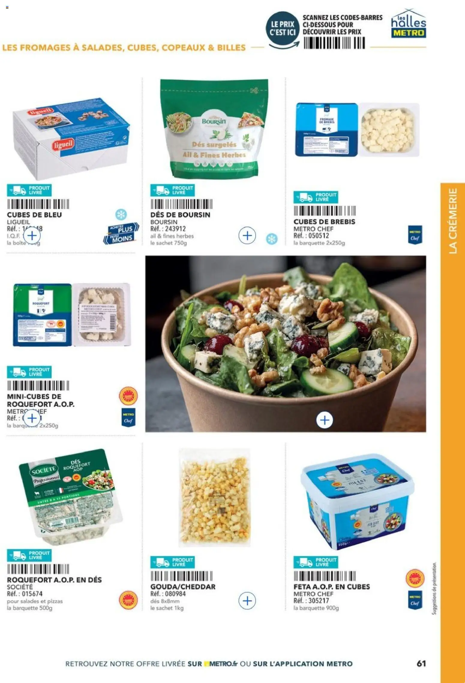 {H1} | Page: 61 | Produits: Feta, Ail, Livre