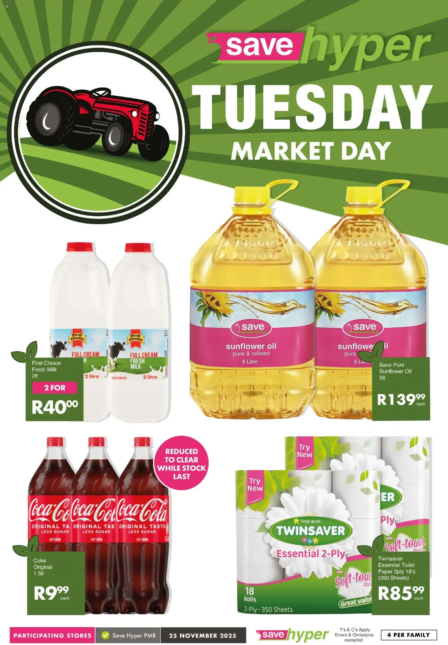 New Save catalogue – valid from 25.11.2025 | Page: 9 | Products: Toilet, Coke, Milk, Oil