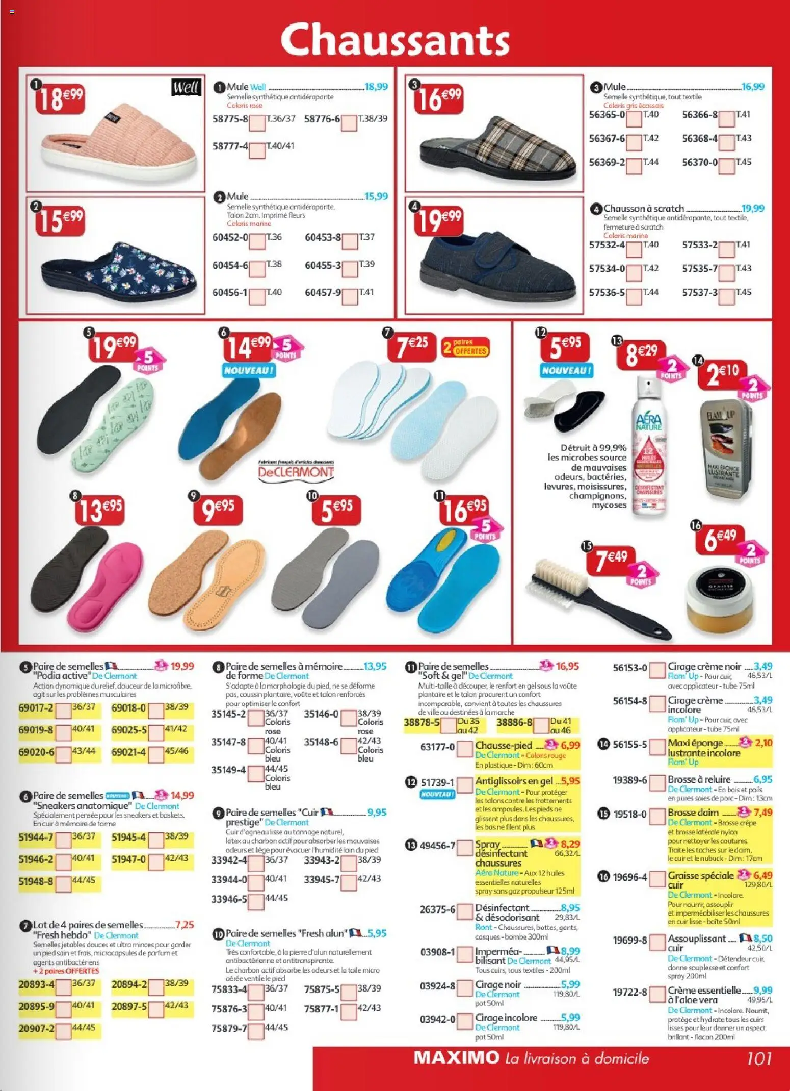 {H1} | Page: 101 | Produits: Eponge, Désodorisant, Porc, Crème