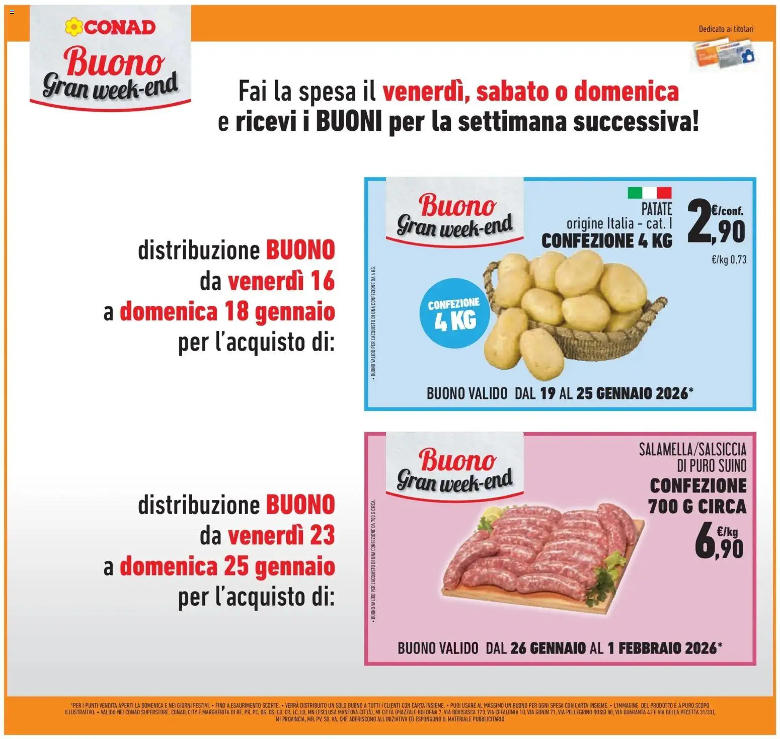 Volantino Conad del 14.01.2026 | Pagina: 36 | Prodotti: Patate, Suino