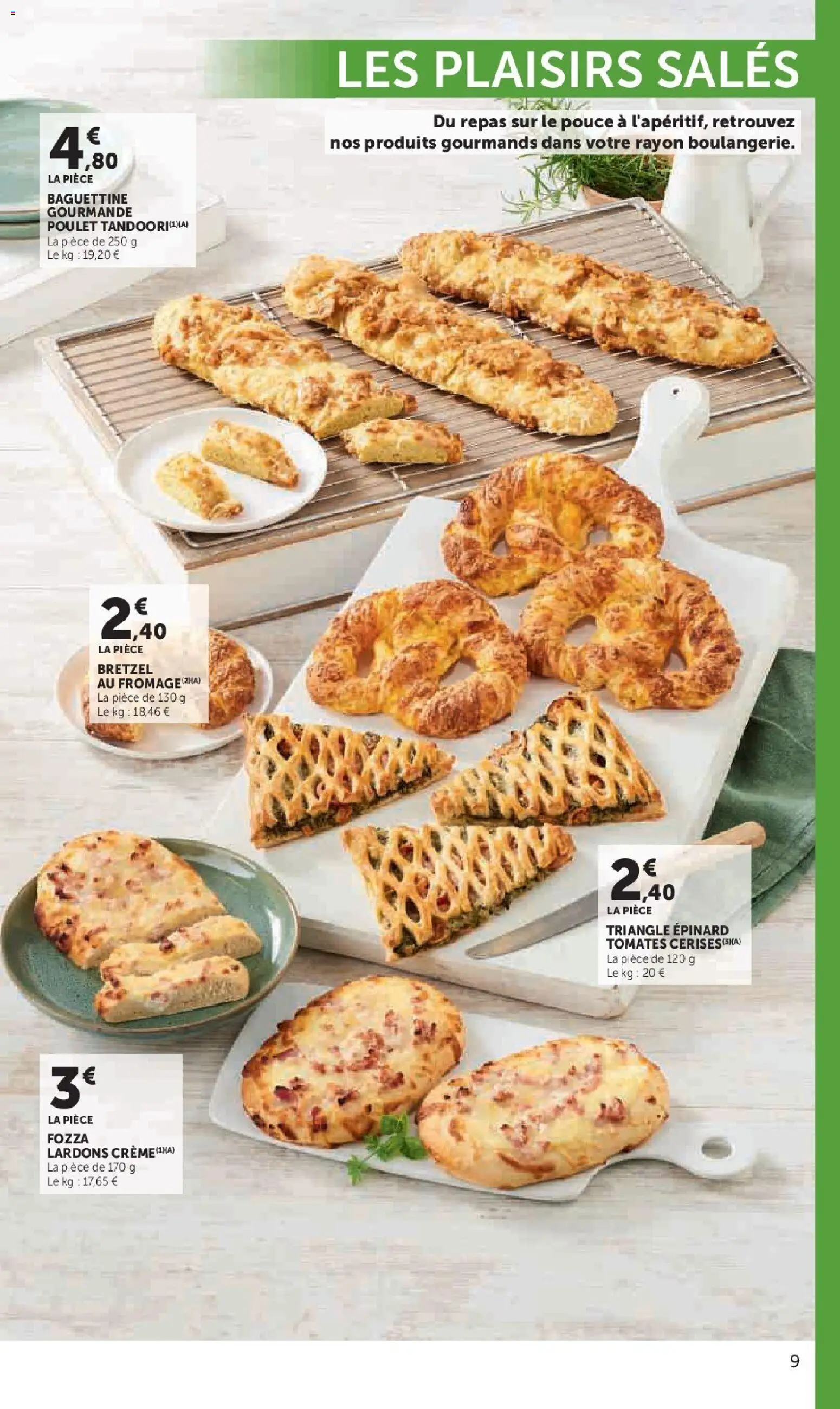 {H1} | Page: 9 | Produits: Cerises, Epinard, Lardons, Crème