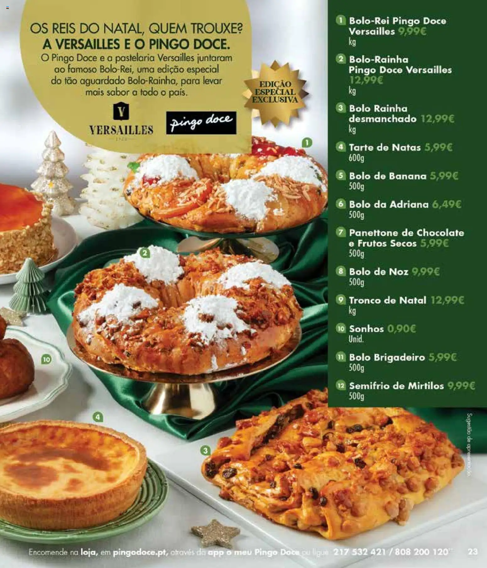 Pingo Doce Encomendas de Natal Madeira │ válido de 19.11.2025 | Página: 23 | Produtos: Banana, Bolo, Natas, Mirtilos