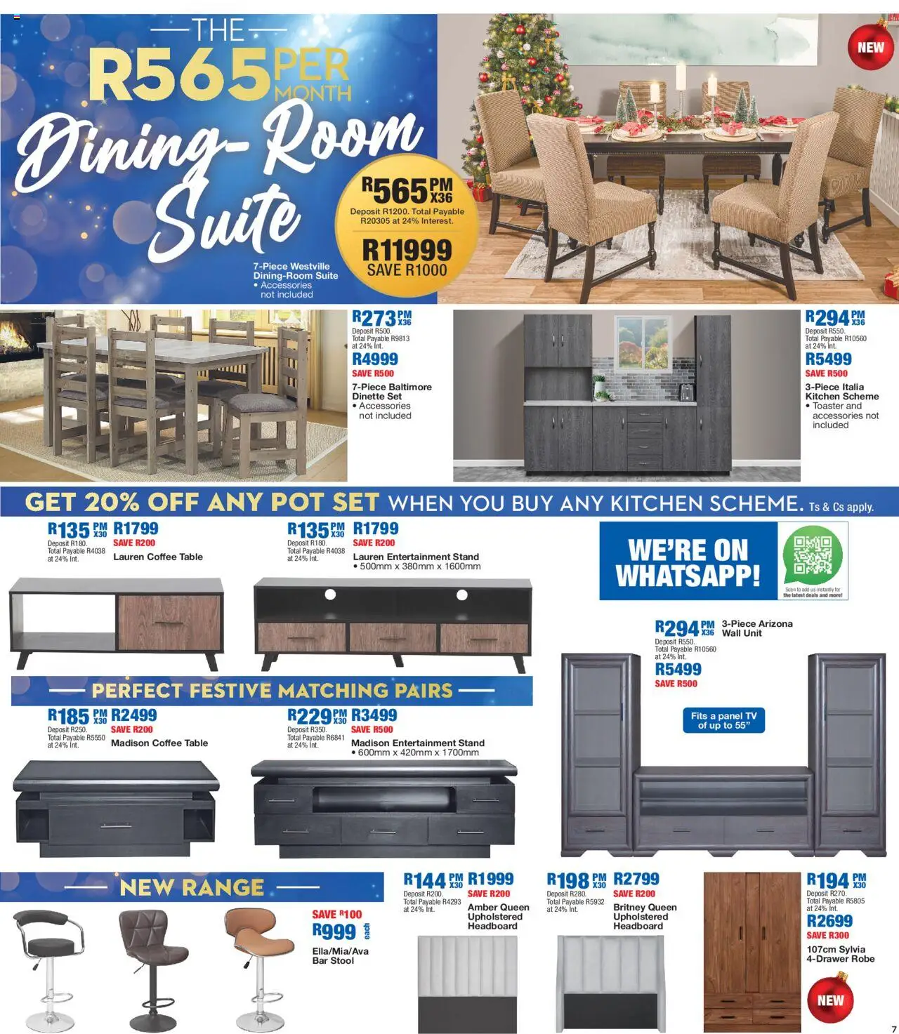 New OK Furniture catalogue – valid from 20.10.2025 | Page: 7 | Products: Stool, Toaster, Dining room suite, Dinette set