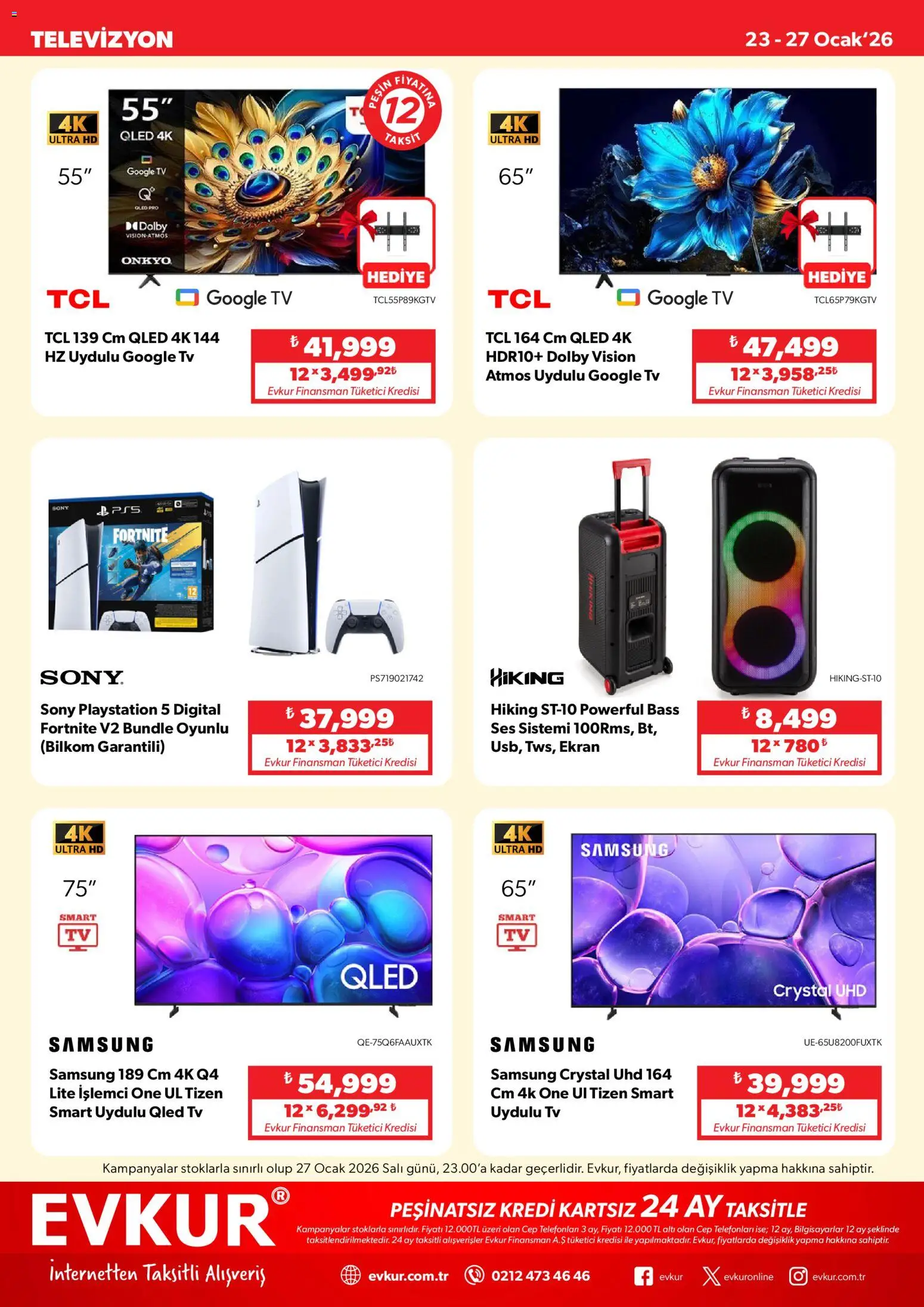Evkur Katalog - 23.01.2026 tarihinden itibaren geçerlidir | Sayfa: 4 | Ürünler: TV, Televizyon, Ses, Playstation