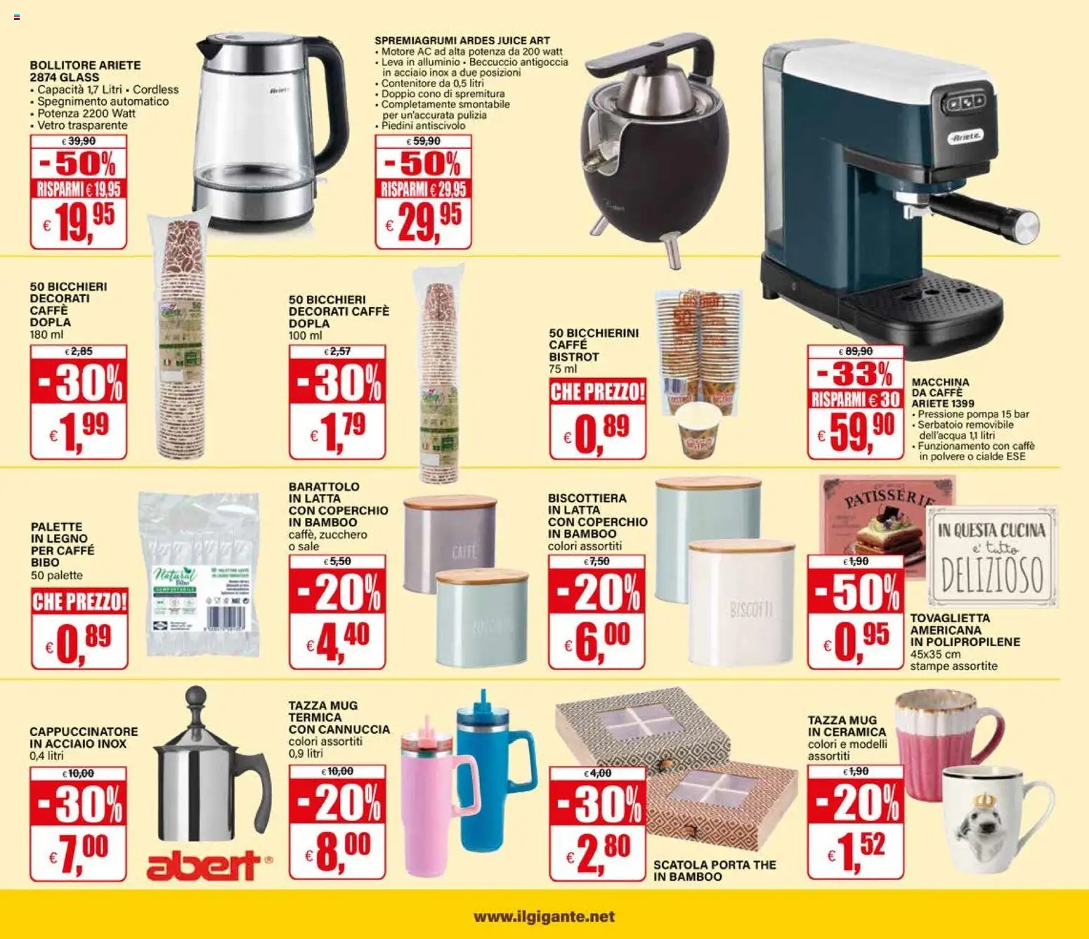 Volantino Il Gigante del 19.02.2026 | Pagina: 33 | Prodotti: Biscotti, Zucchero, Alluminio, Spremiagrumi