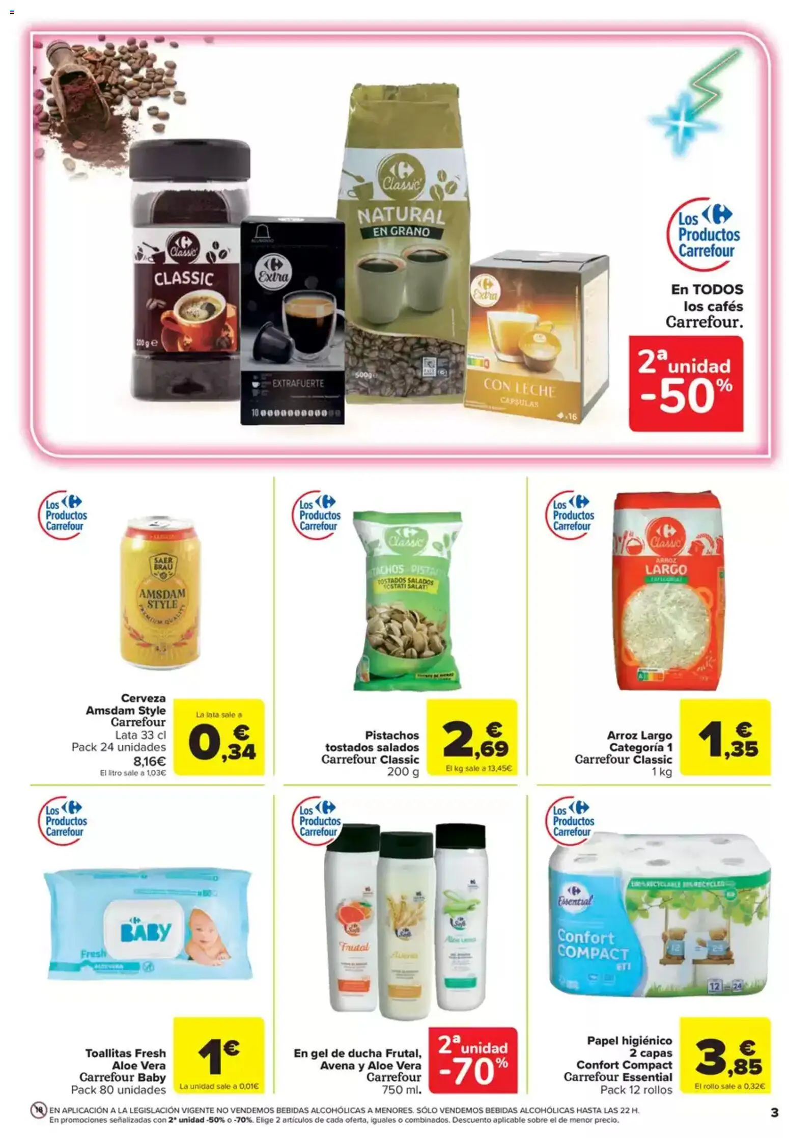 Carrefour Express folleto │ válido desde el 06.03.2026 | Página: 3 | Productos: Gel de ducha, Cerveza, Arroz, Ducha