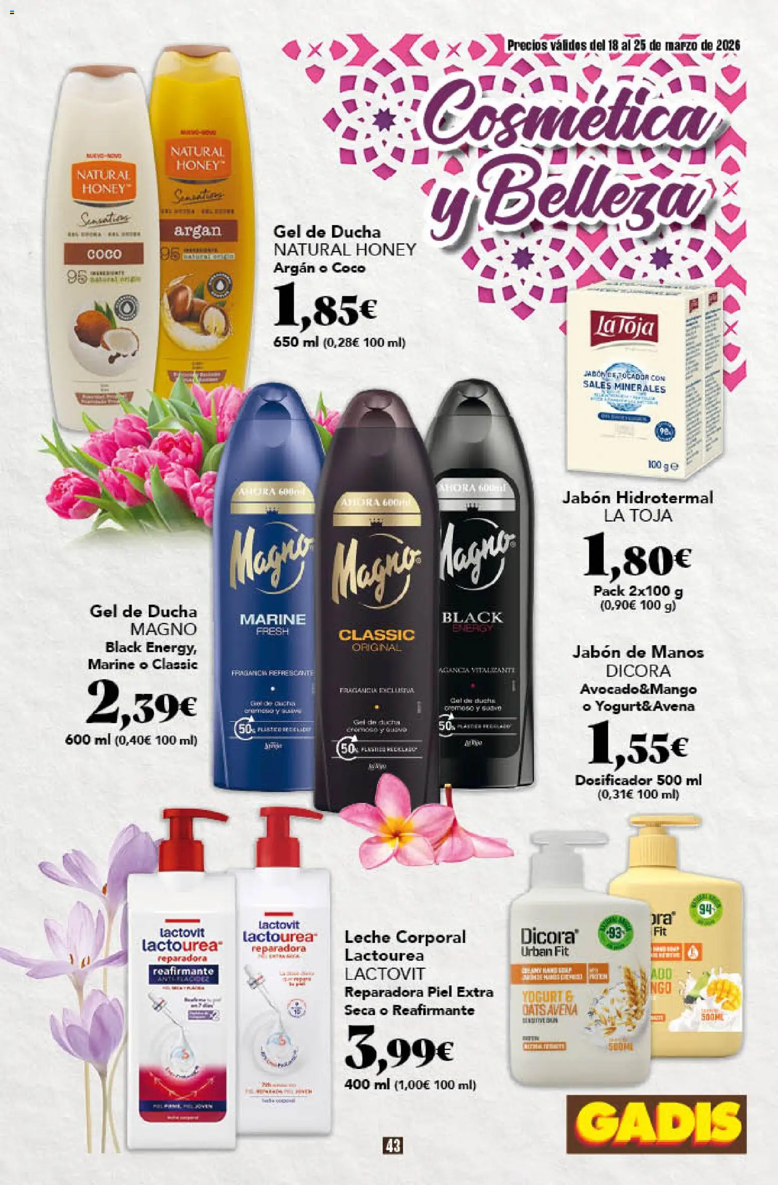 Gadis - folleto │ válido desde el 18.03.2026 | Página: 43 | Productos: Σφουγγαρίστρα, Jabón, Gel de ducha, Ducha