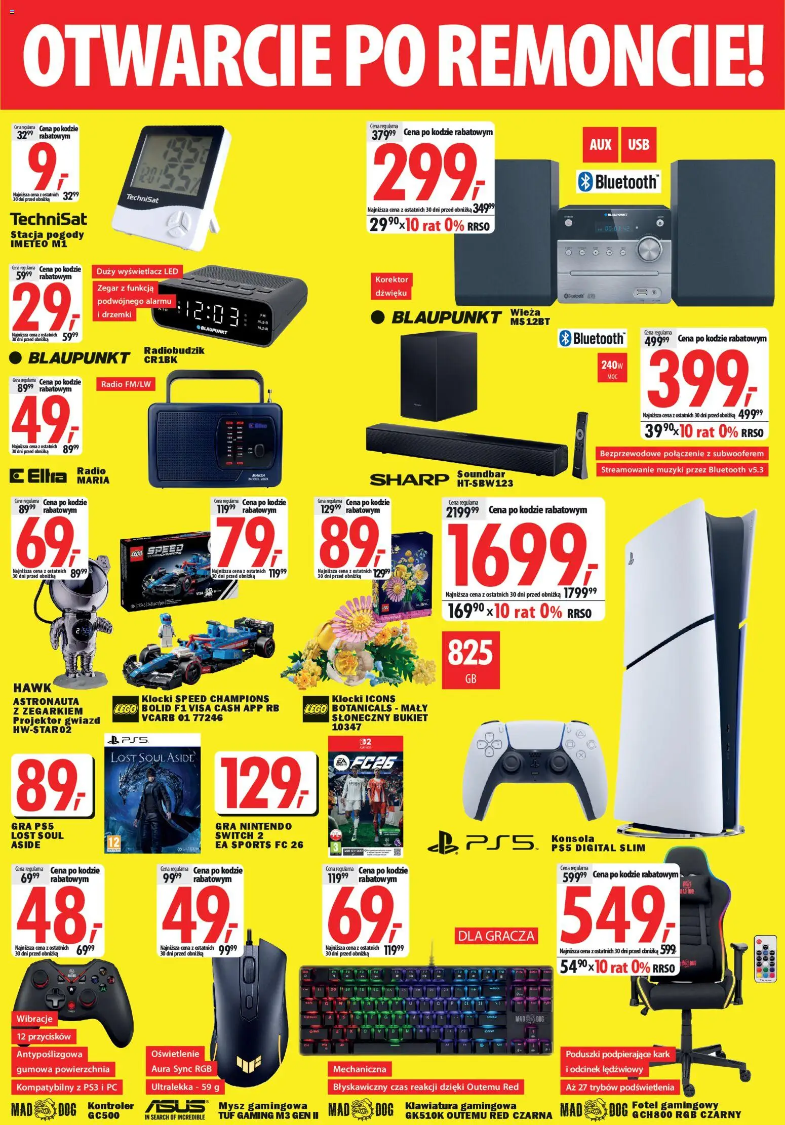 Mediaexpert promocje - Otwarcie po remoncie Zgierz od 05.03.2026 | Strona: 3 | Produkty: PC, Klawiatura, Fotel, Konsola