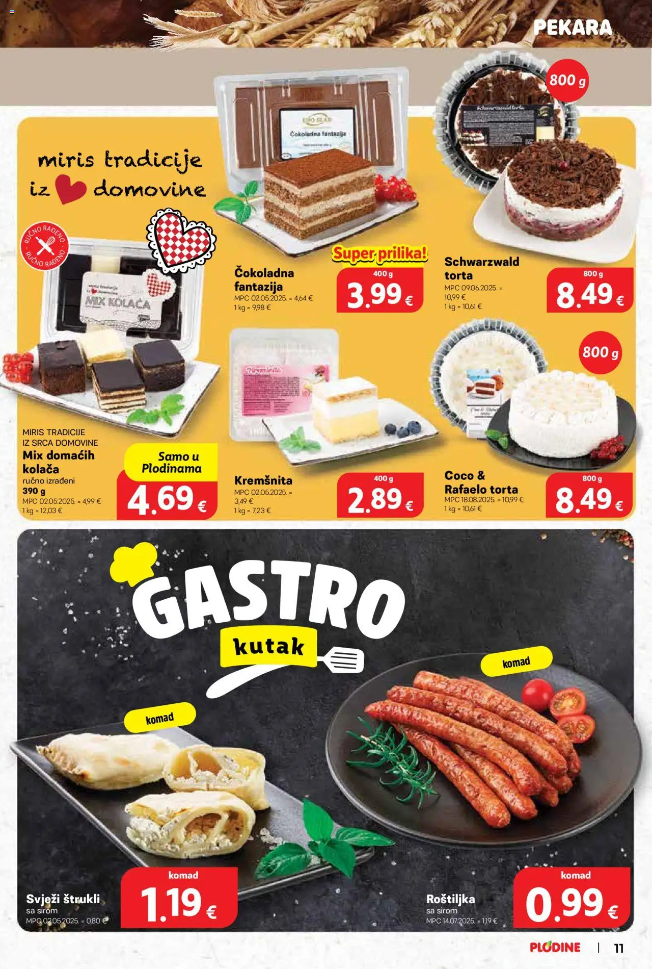 Plodine katalog | vrijedi od 15.10.2025 | Stranica: 13 | Proizvodi: Pekara, Miris, Torta