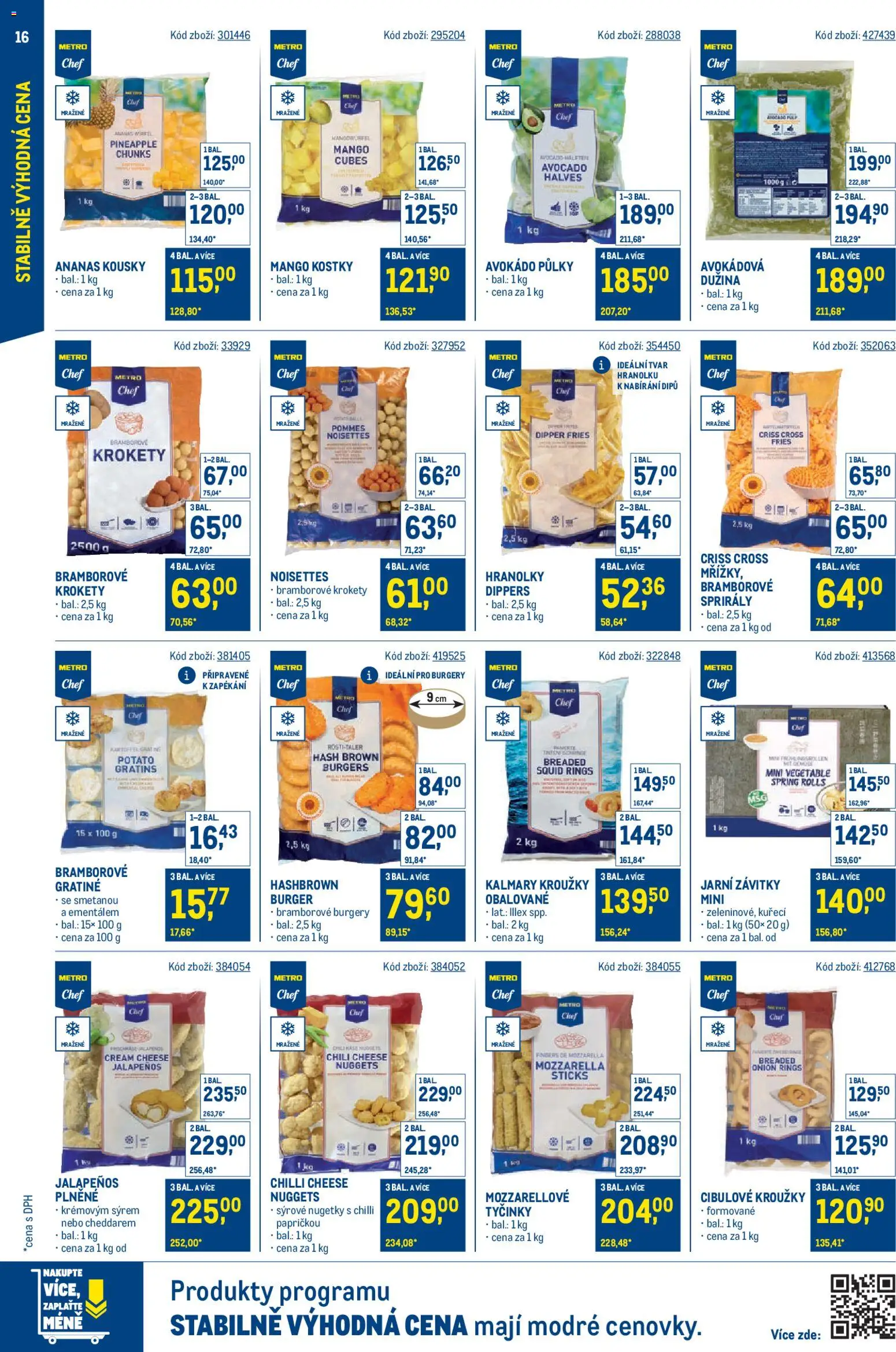 Makro leták - Stabilně výhodná cena od 28.01.2026 | Strana: 16 | Produkty: Nugetky, Jalapeňos, Kostky, Mozzarella