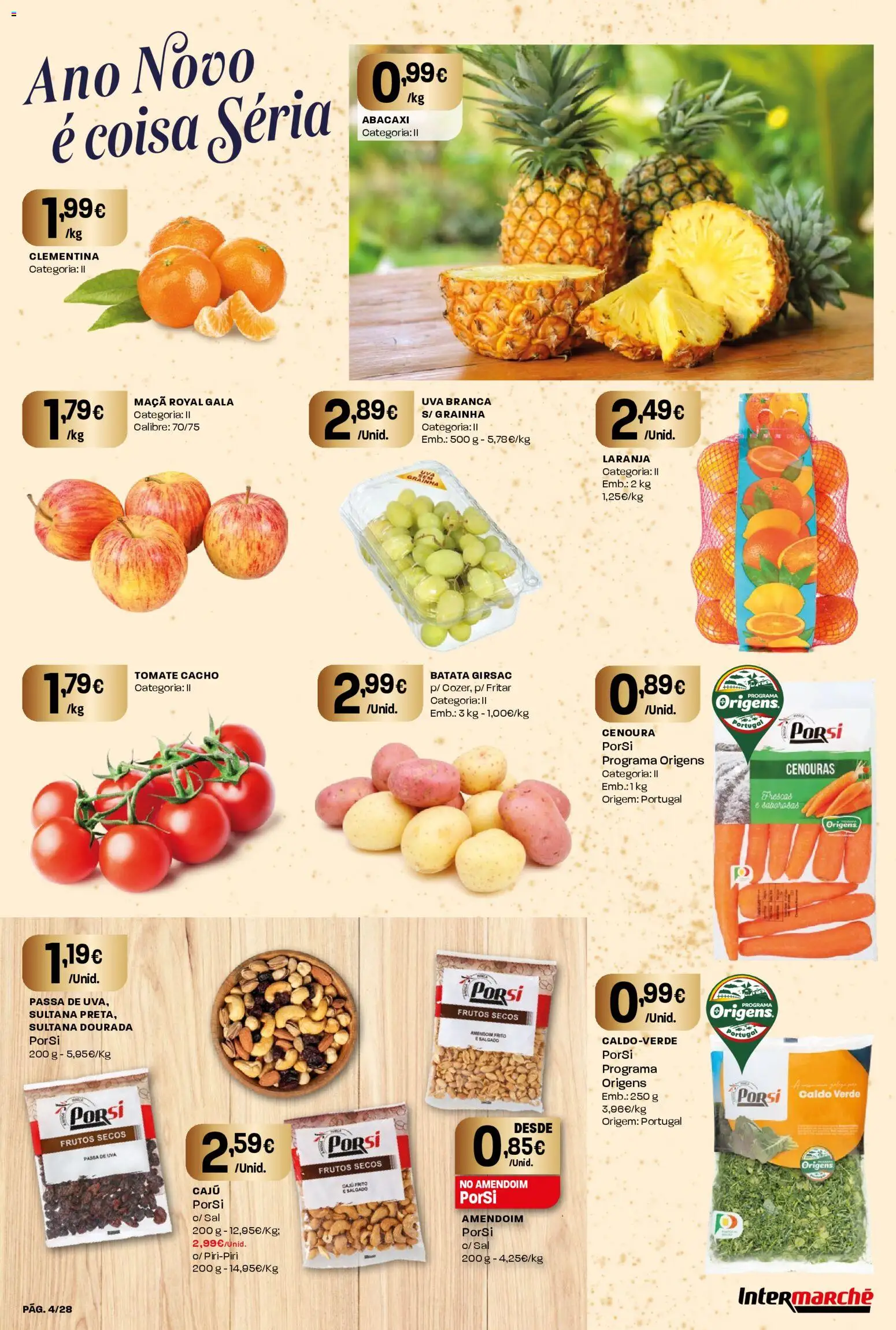 Intermarché Folheto Contact │ válido de 26.12.2025 | Página: 4 | Produtos: Batata, Dourada, Abacaxi, Cenoura