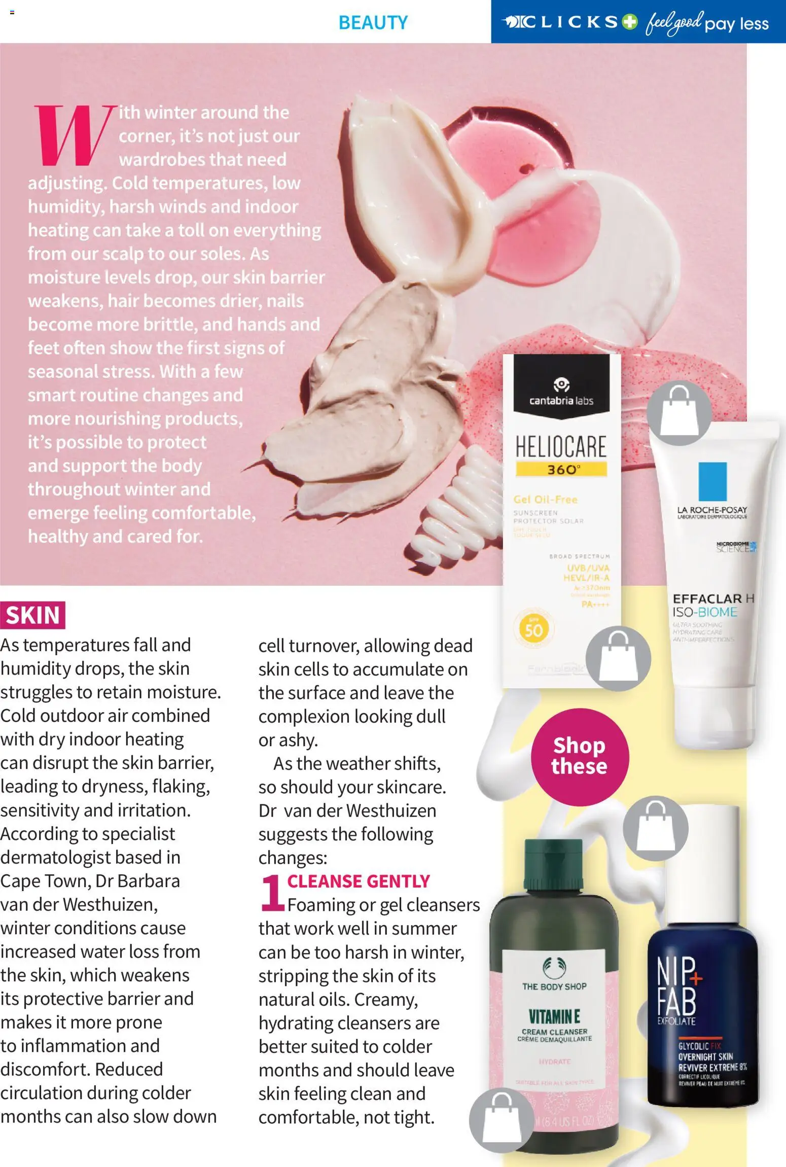 New Clicks catalogue – valid from 01.04.2026 | Page: 27 | Products: Cream, Sunscreen, Water, Cream cleanser
