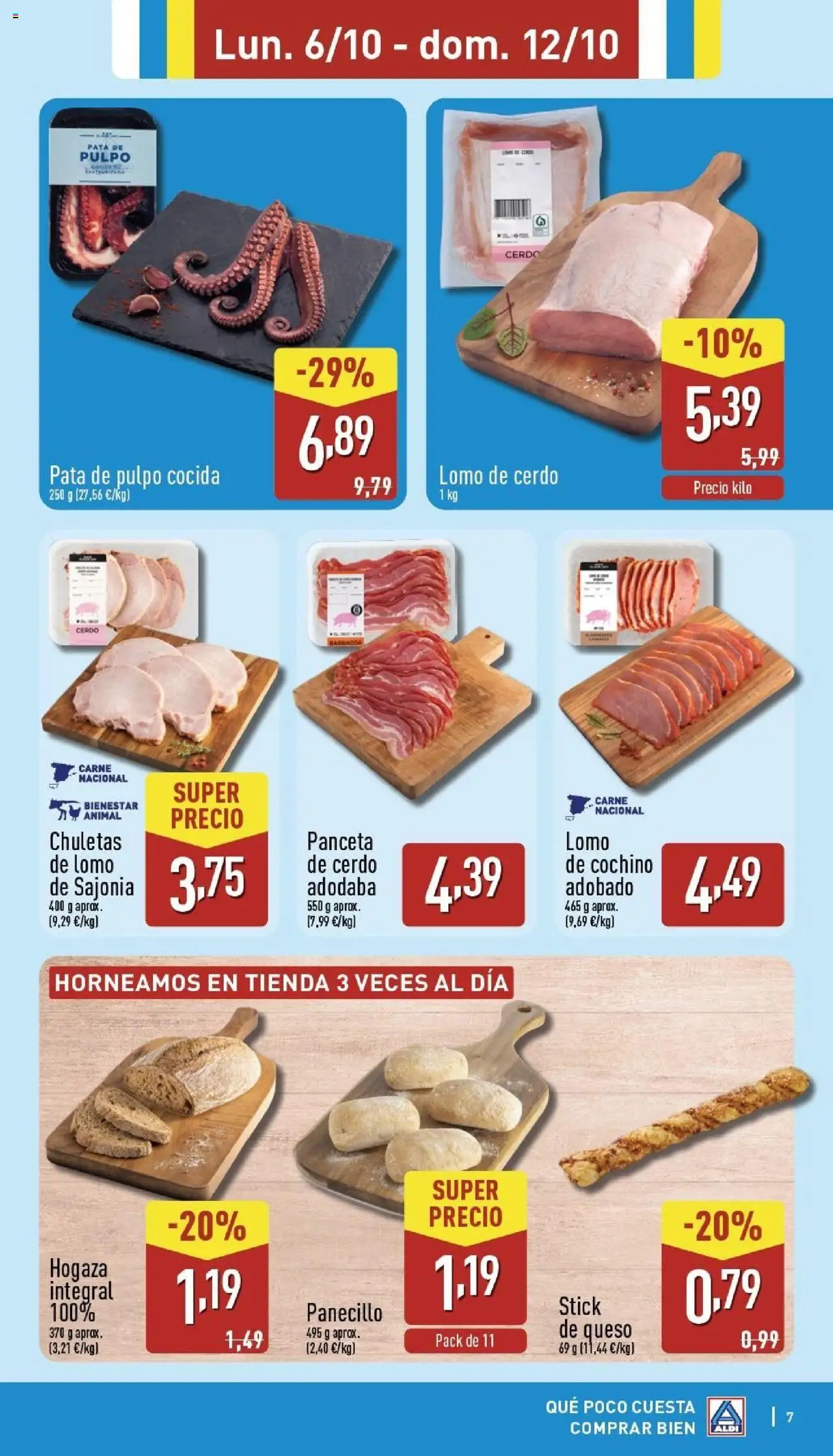 Aldi folleto Canarias │ válido desde el 06.10.2025 | Página: 7 | Productos: Queso, Ηλεκτρικός φούρνος, Cerdo