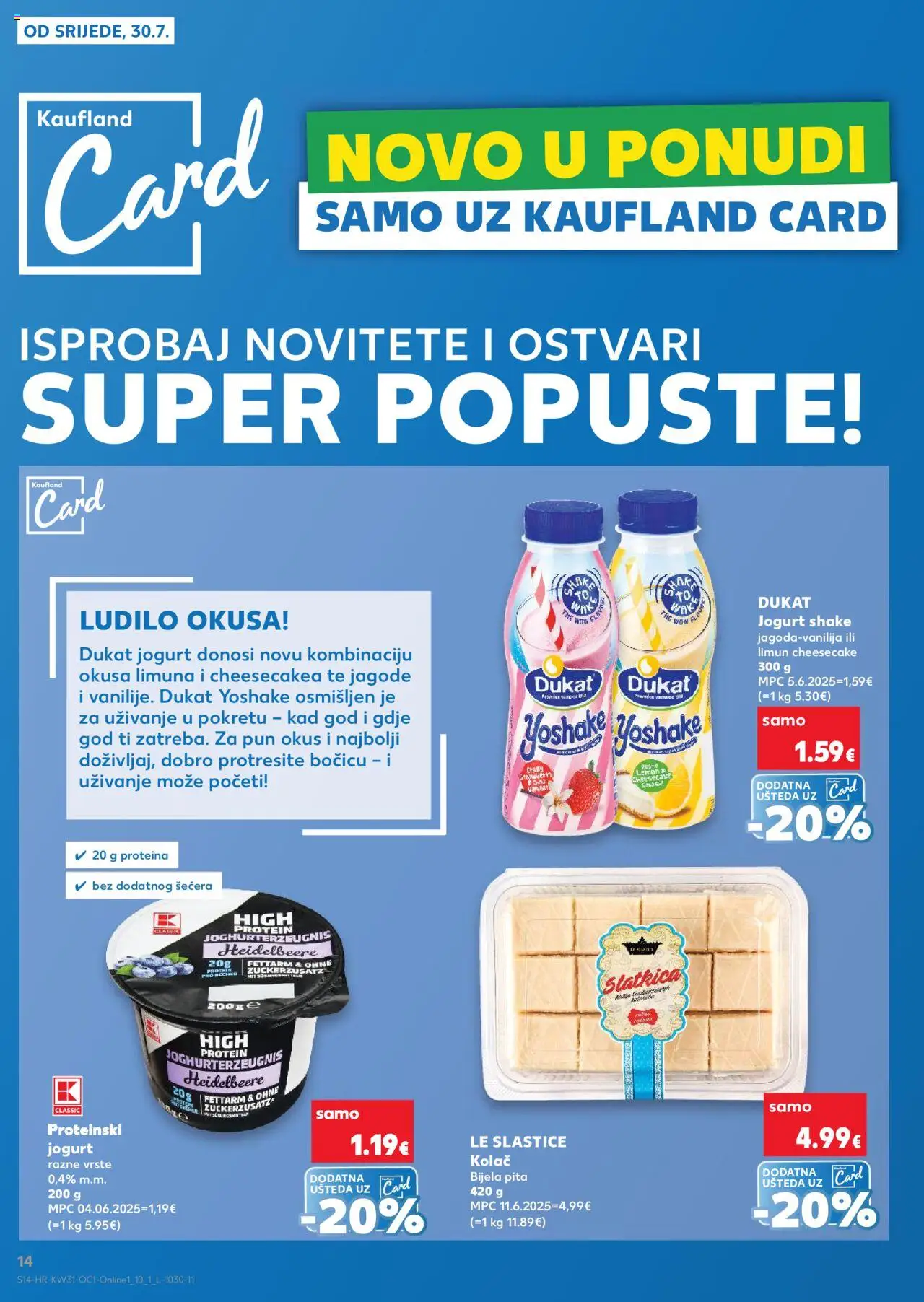 Kaufland katalog | vrijedi od 30.07.2025 | Stranica: 14 | Proizvodi: Jogurt, Pita, Jagode, Limun