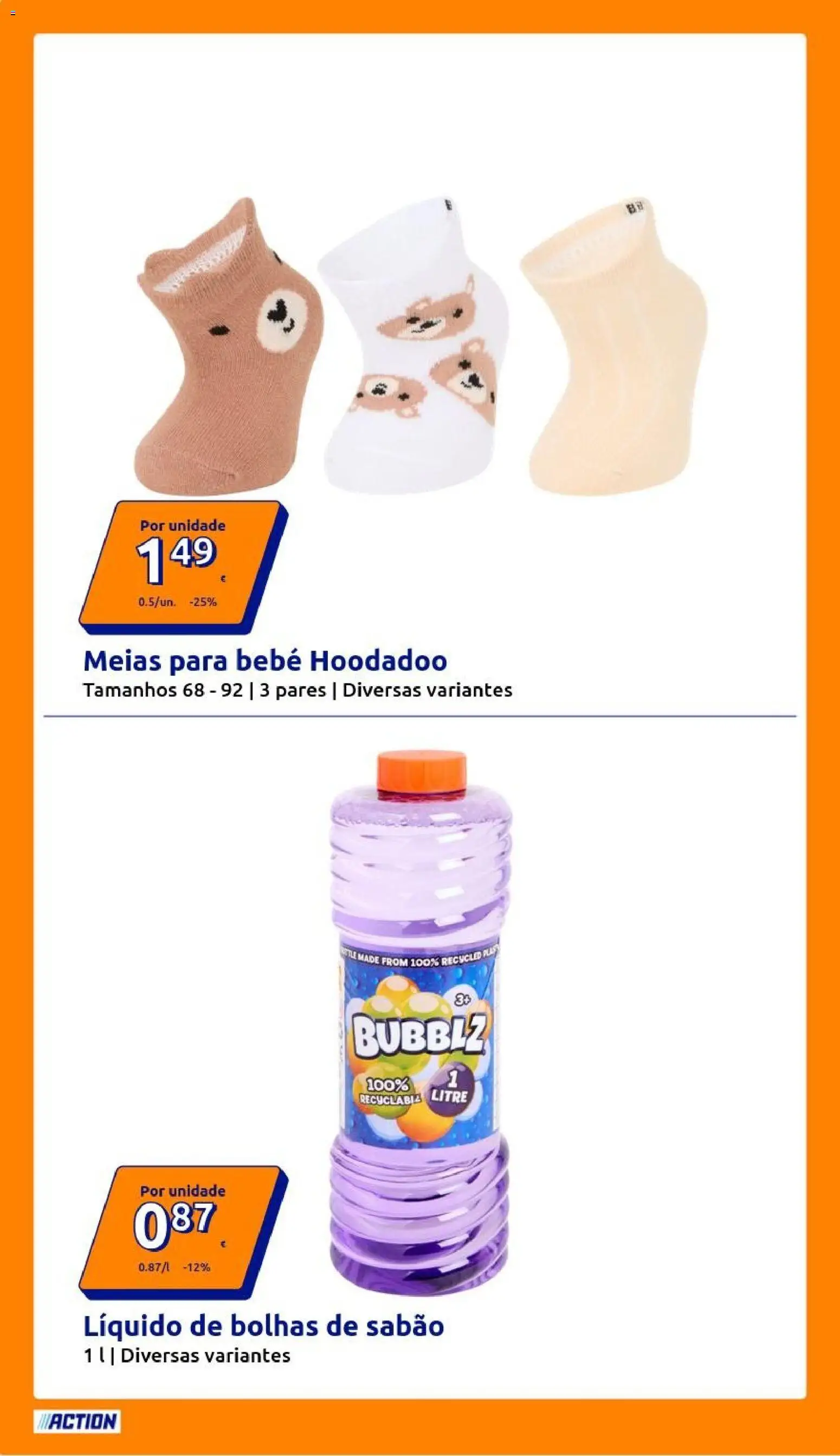 Action folheto │ válido de 11.03.2026 | Página: 14 | Produtos: Sabão, Meias