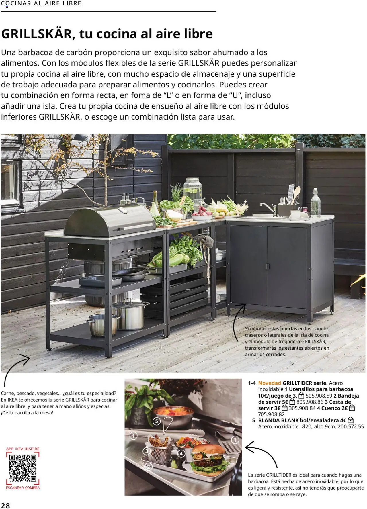Catálogo IKEA Muebles de exterior │ válido desde el 04.02.2025 | Página: 28 | Productos: Té, Barbacoa, Almacenaje, Cesta