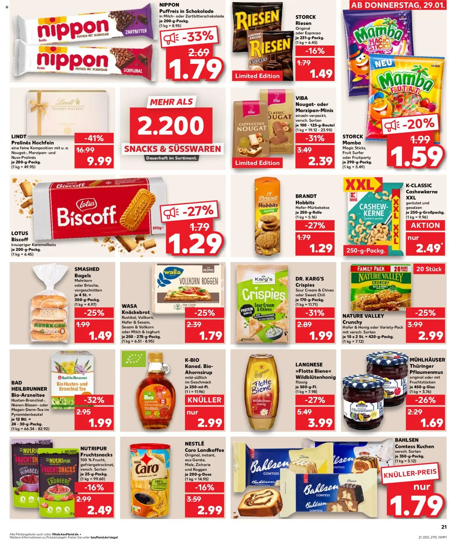 Kaufland prospekt Zeitz	 – gültig ab 01.02.2026 | Seite: 21 | Produkte: Langnese, Bad, Mars, Lindt