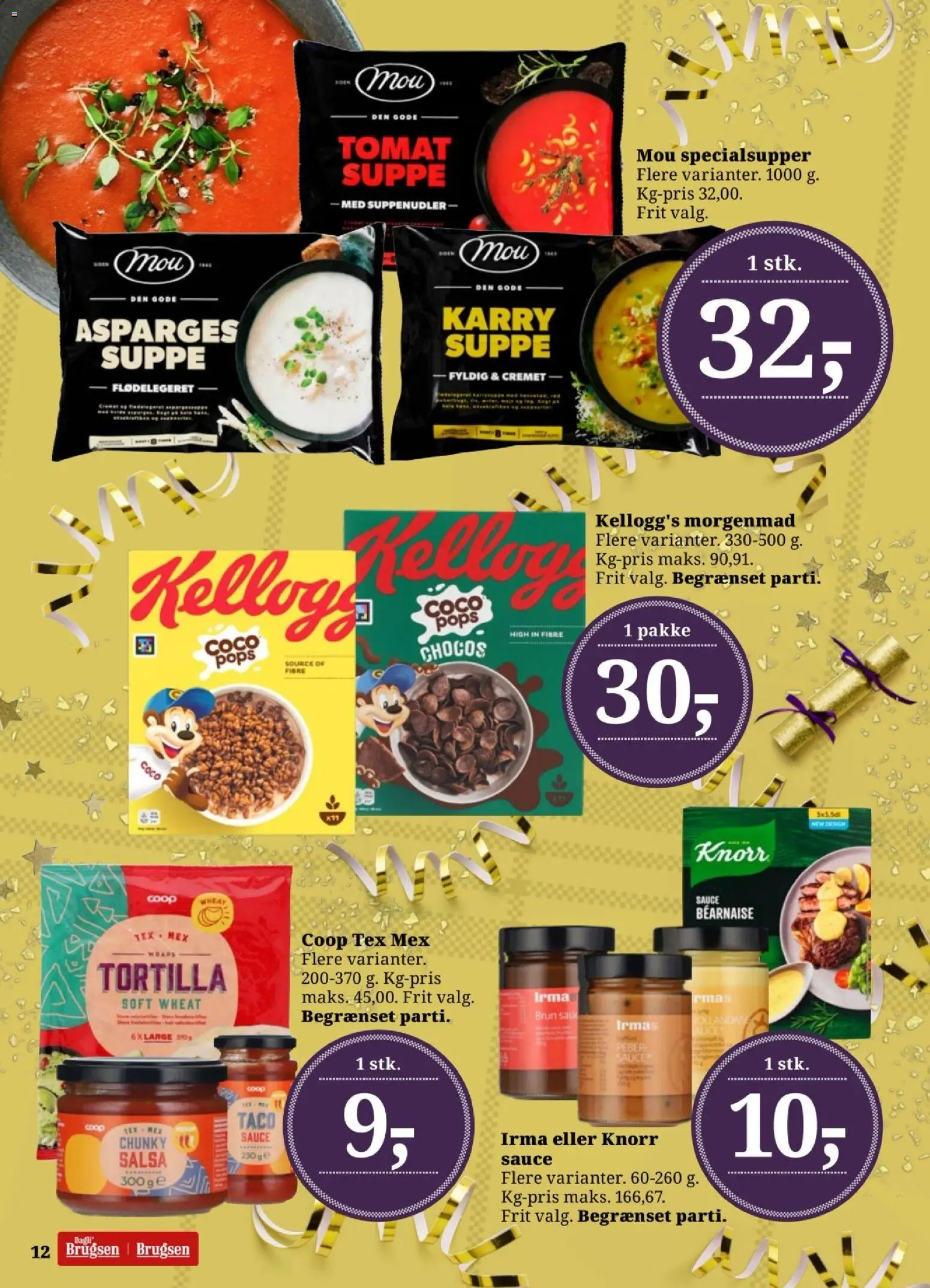 Dagli'Brugsen tilbudsavis – gyldig fra 27.12.2025 | Side: 12 | Produkter: Karry, Peber, Salsa, Taco