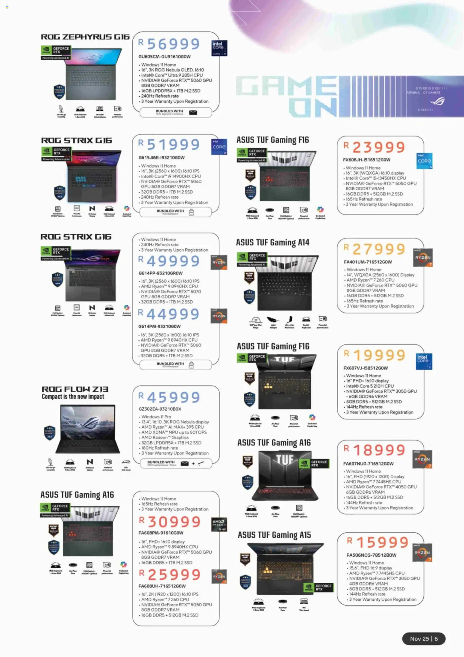 New Computer Mania catalogue – valid from 01.11.2025 | Page: 12 | Products: Backpack, Laptop