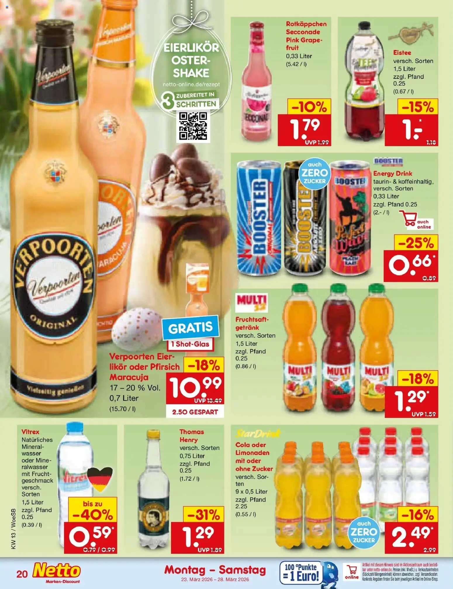 Netto Marken-Discount Prospekt Gemmingen	 – gültig ab 23.03.2026 | Seite: 22 | Produkte: Cola, Eier, Likör, Rotkäppchen