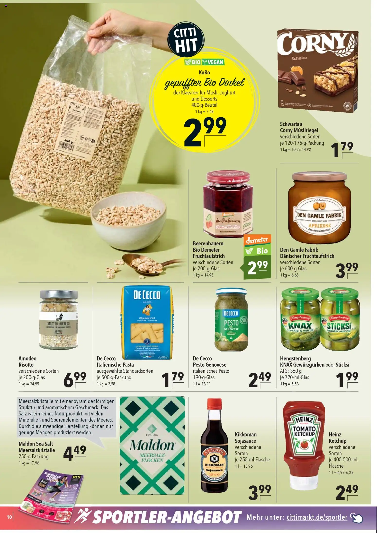 CITTI Markt Prospekt 	 – gültig ab 21.01.2026 | Seite: 10 | Produkte: Joghurt, Salz, Pasta, Ketchup