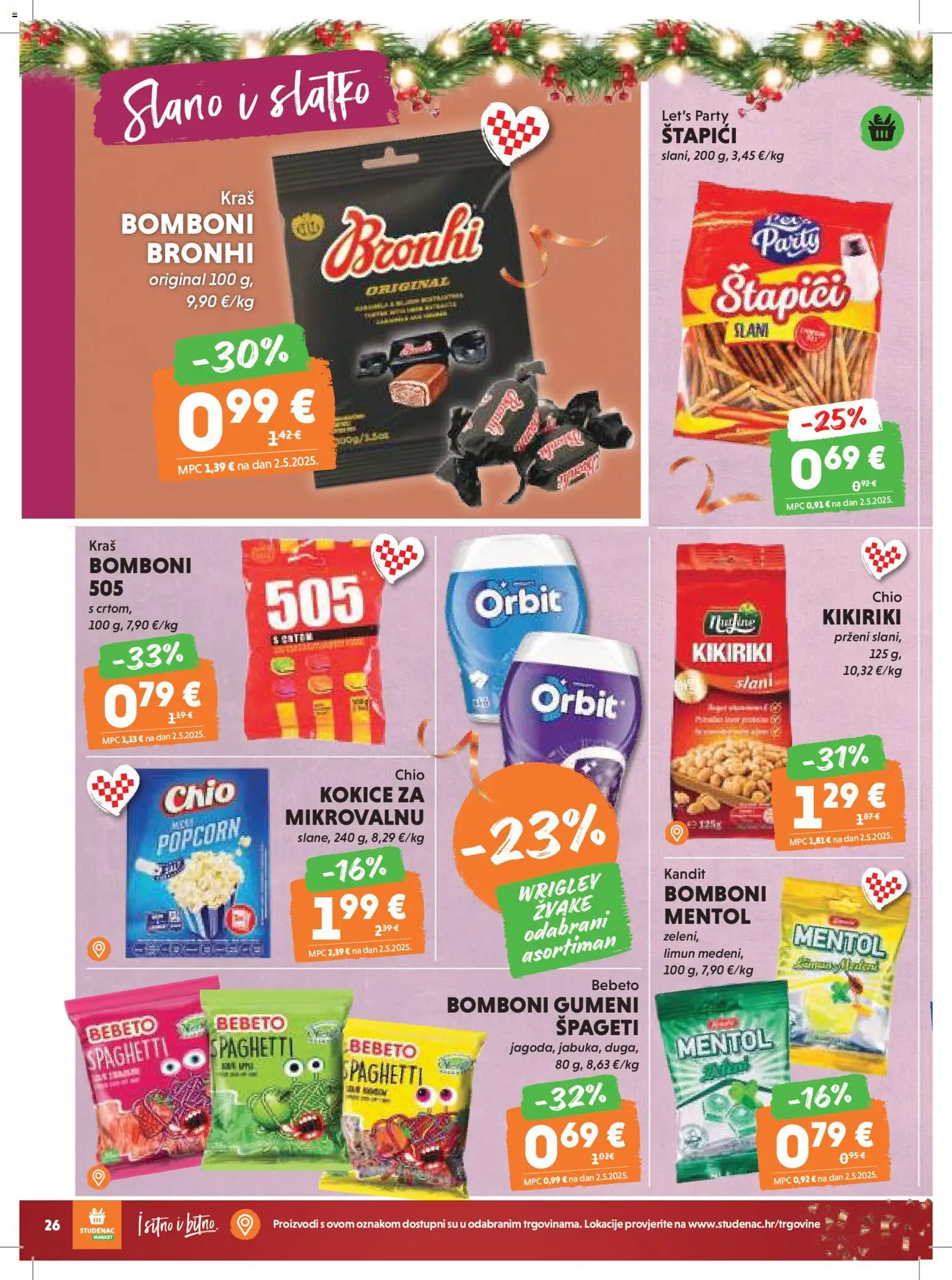 Studenac katalog | vrijedi od 26.12.2025 | Stranica: 26 | Proizvodi: Špageti, Kokice, Limun, Štapići