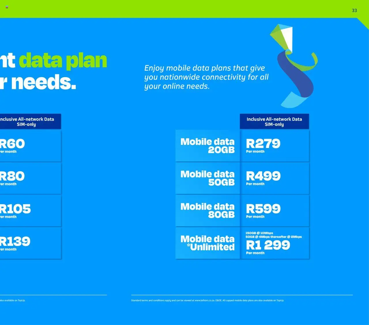 New Telkom catalogue – valid from 05.10.2025 | Page: 31 | Products: Data