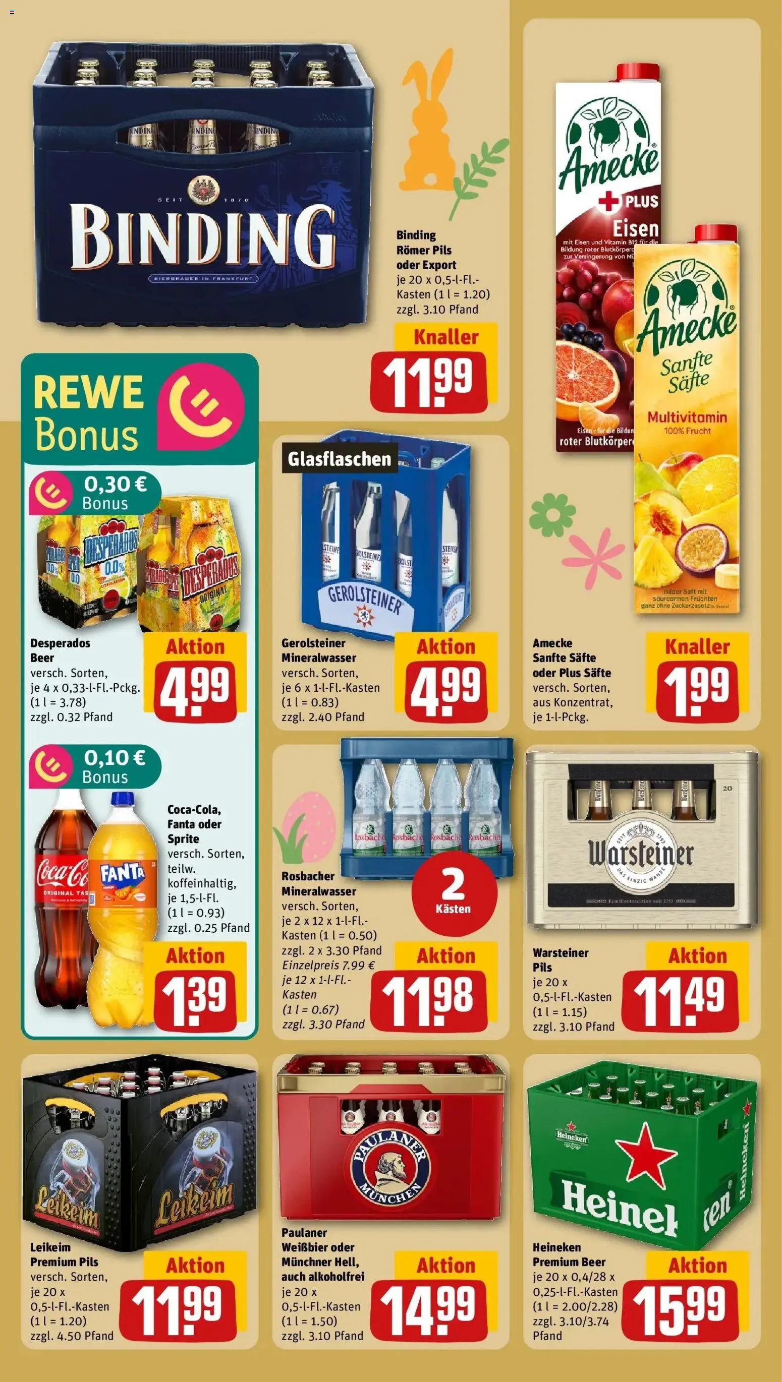Rewe Prospekt Freigericht / Somborn	 – gültig ab 15.03.2026 | Seite: 18 | Produkte: Weißbier, Mineralwasser, Desperados, Gerolsteiner