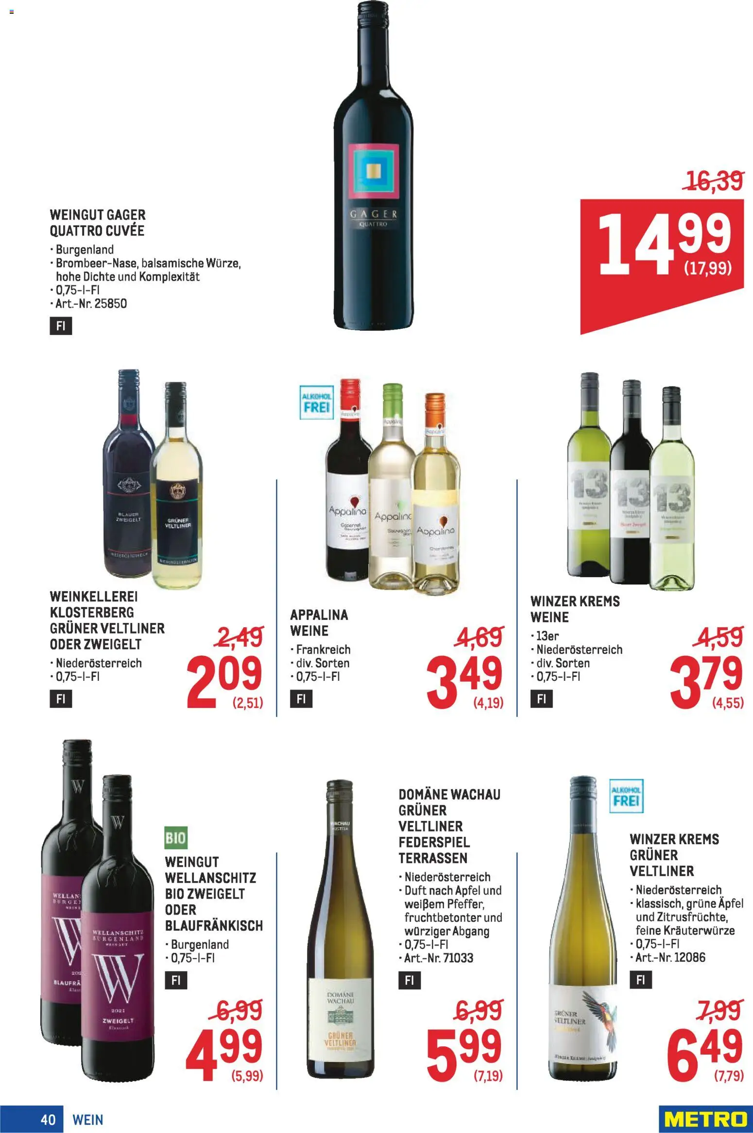 Metro Profi gültig ab 08.01.2026 | Seite: 40 | Produkte: Duft, Wein, Äpfel