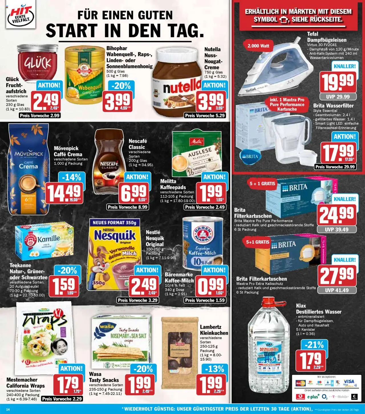 HIT Prospekt 	 – gültig ab 08.09.2025 | Seite: 14 | Produkte: Melitta, Kaffeepads, Nescafe, Nutella