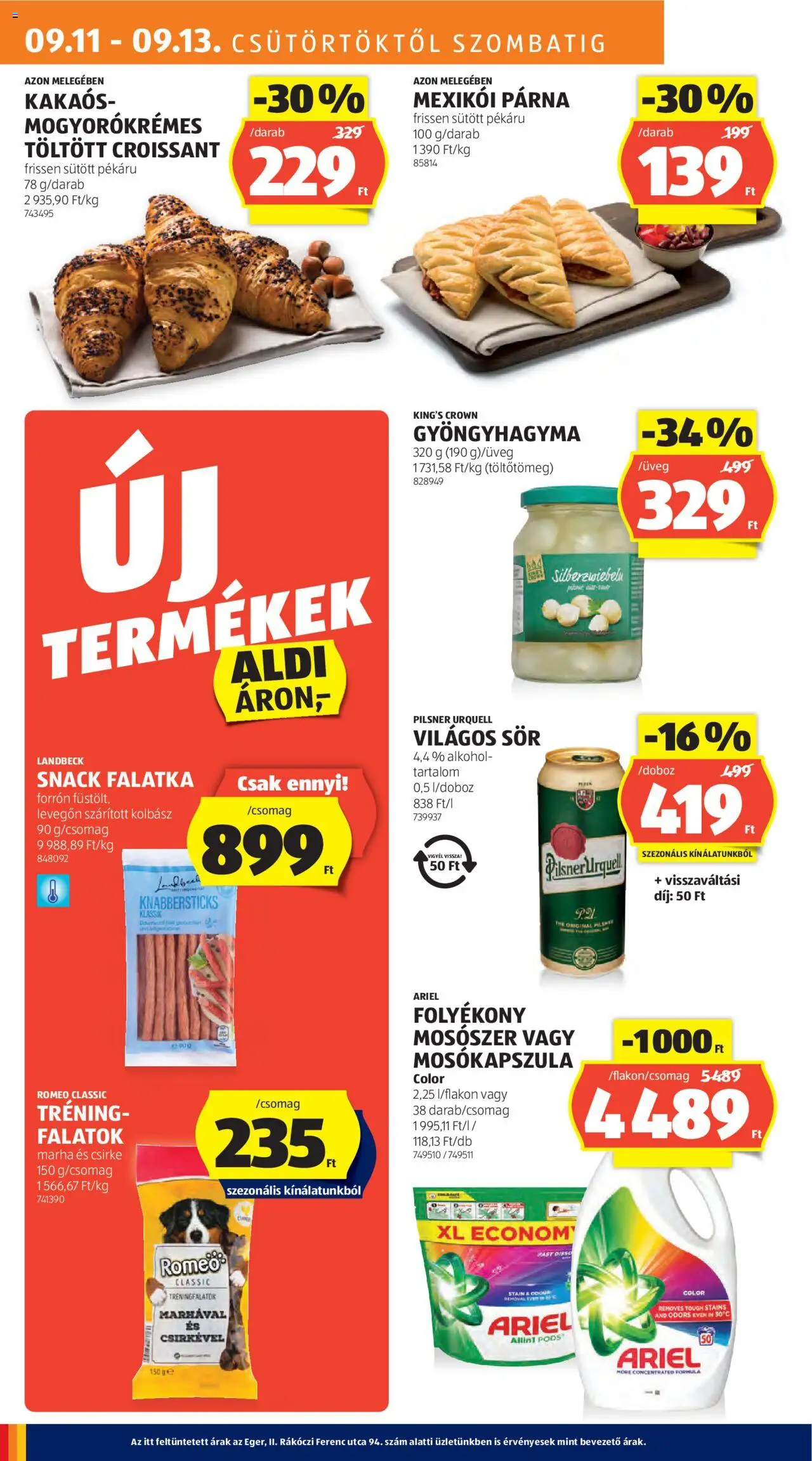 Aldi akciós ujság - amely érvényes a következő dátumtól: 11.09.2025 | Oldal: 12 | Termékek: Kolbász, Párna, Folyékony mosószer, Mosószer