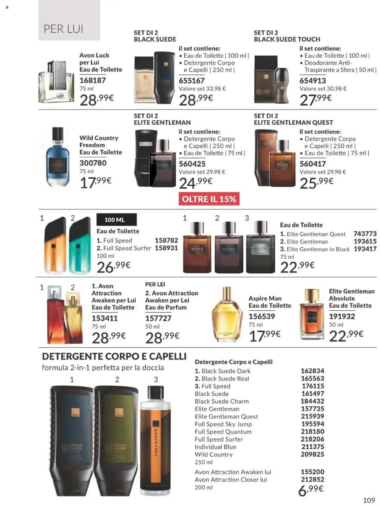 Volantino Avon del 01.09.2025 | Pagina: 109 | Prodotti: Deodorante, Detergente, Doccia